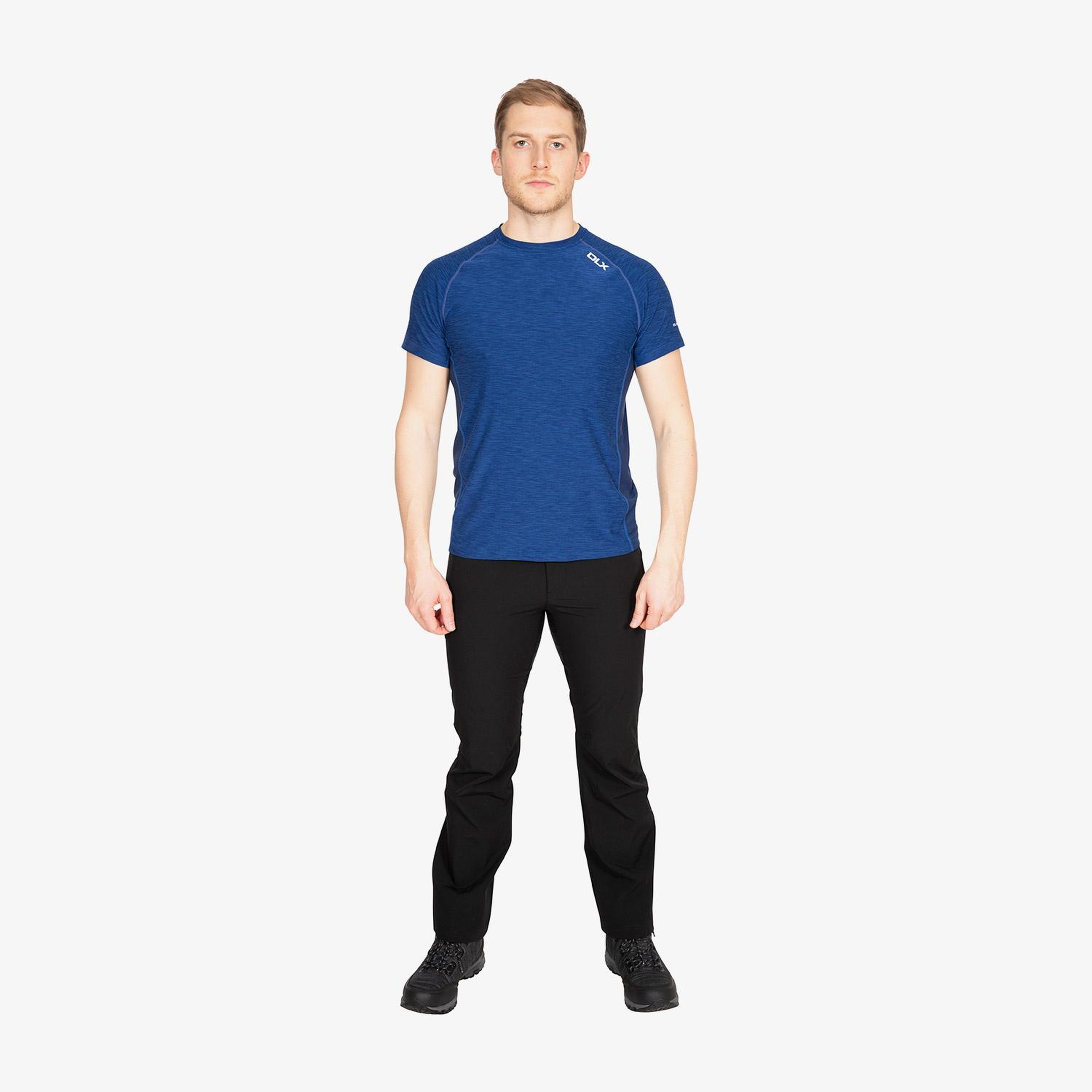Trespass Cooper Dlx Active Erkek Mavi Antrenman T-Shirt