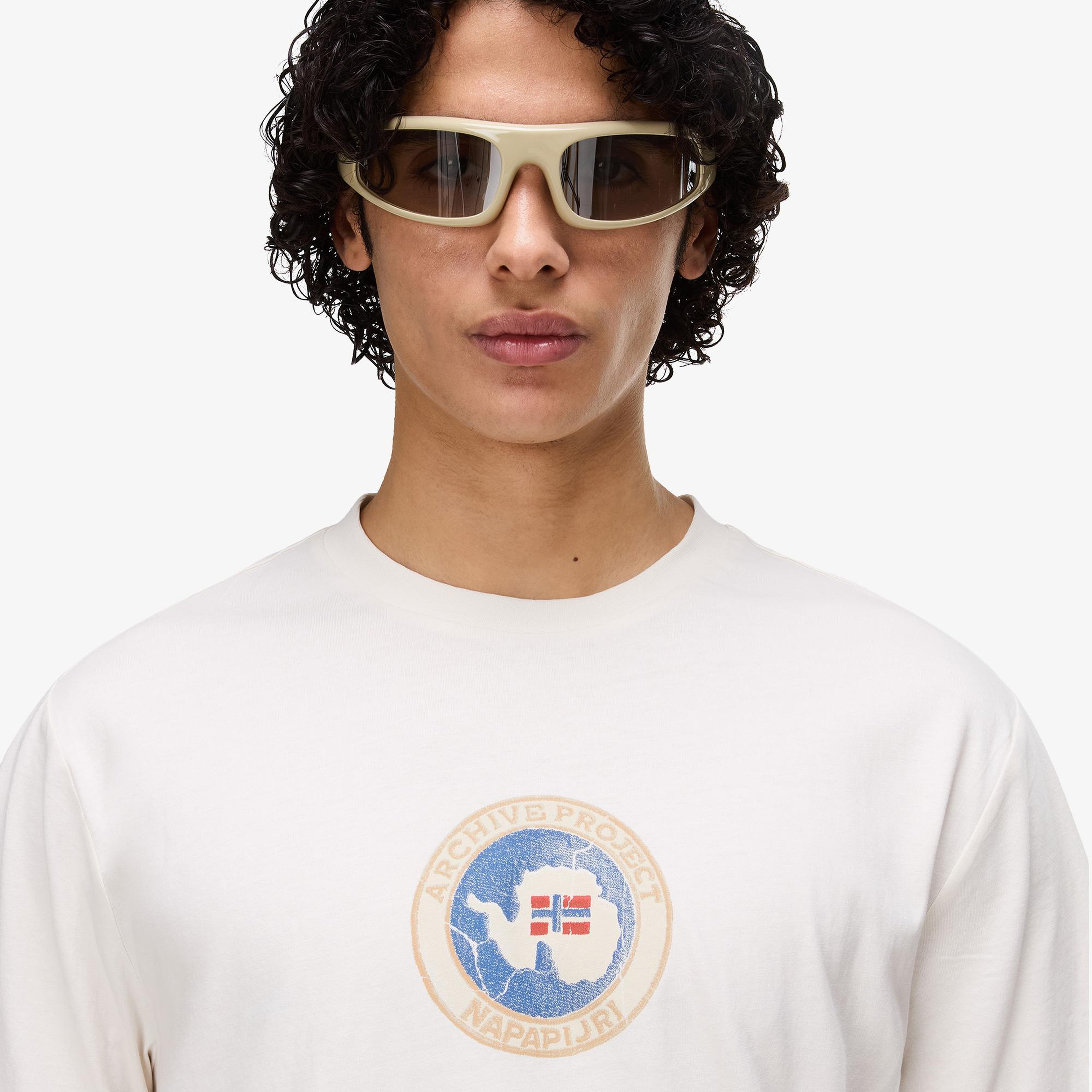 Napapijri S-Phos Erkek Beyaz T-Shirt