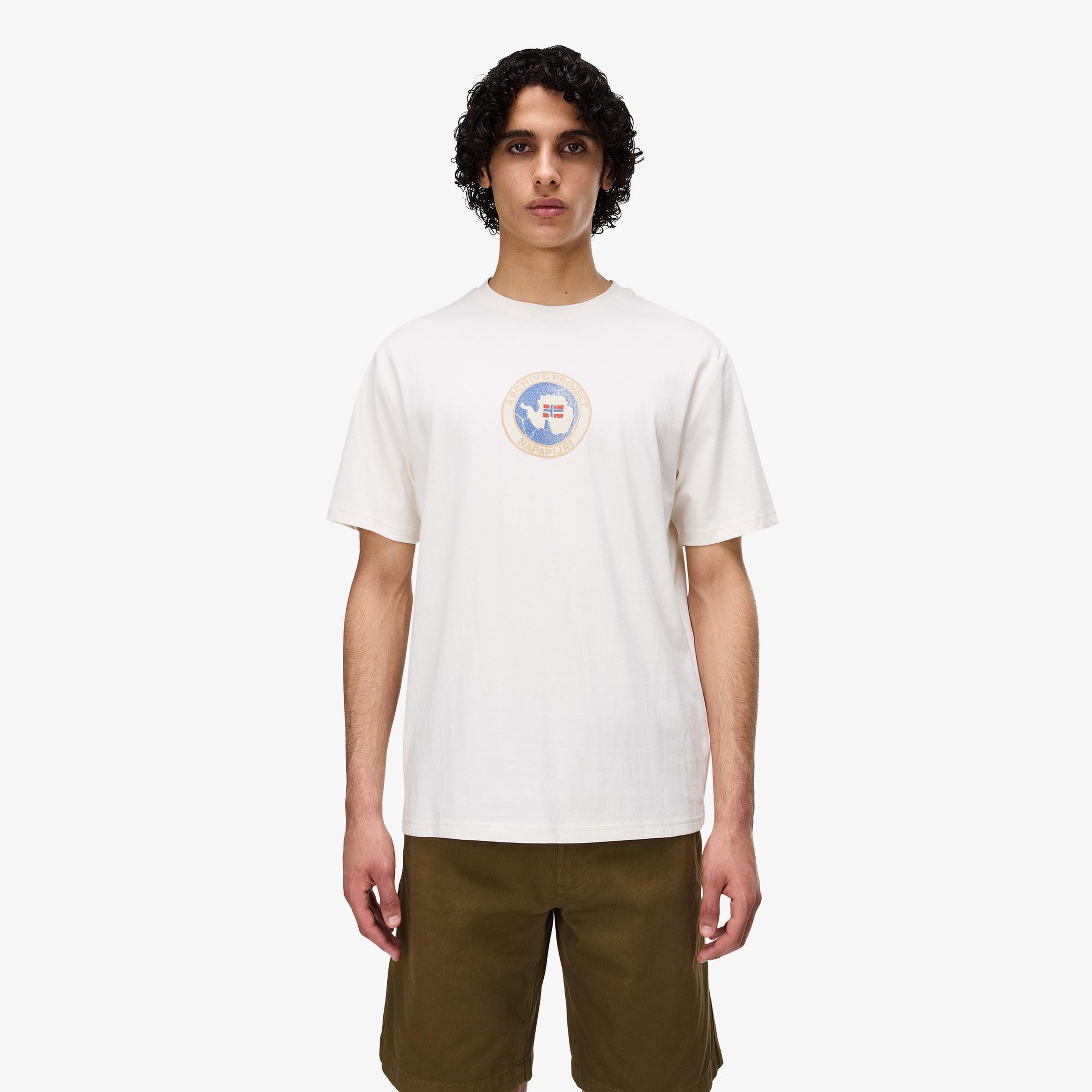 Napapijri S-Phos Erkek Beyaz T-Shirt