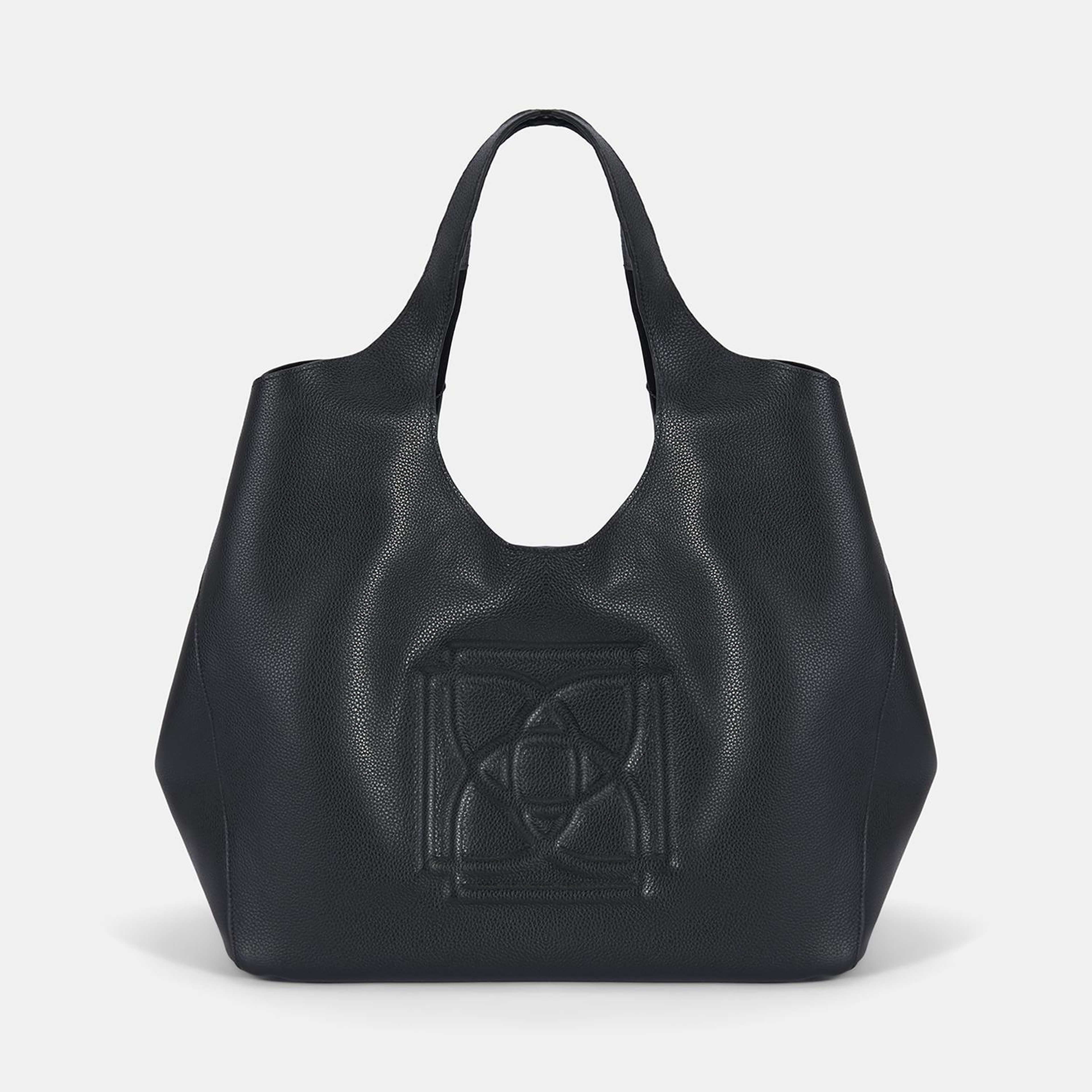 Kadın Siyah Deri Hobo Çanta