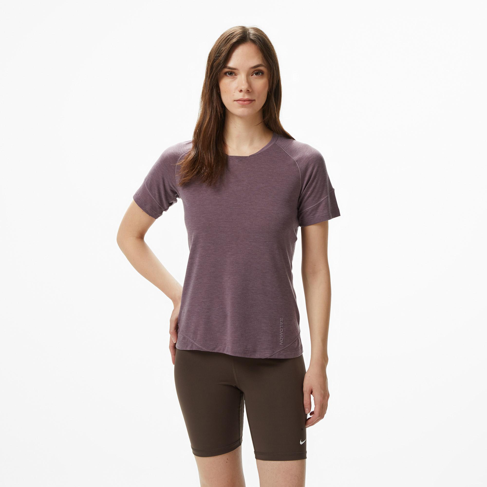 Salomon Runlife Ss Kadın Mor T-Shirt