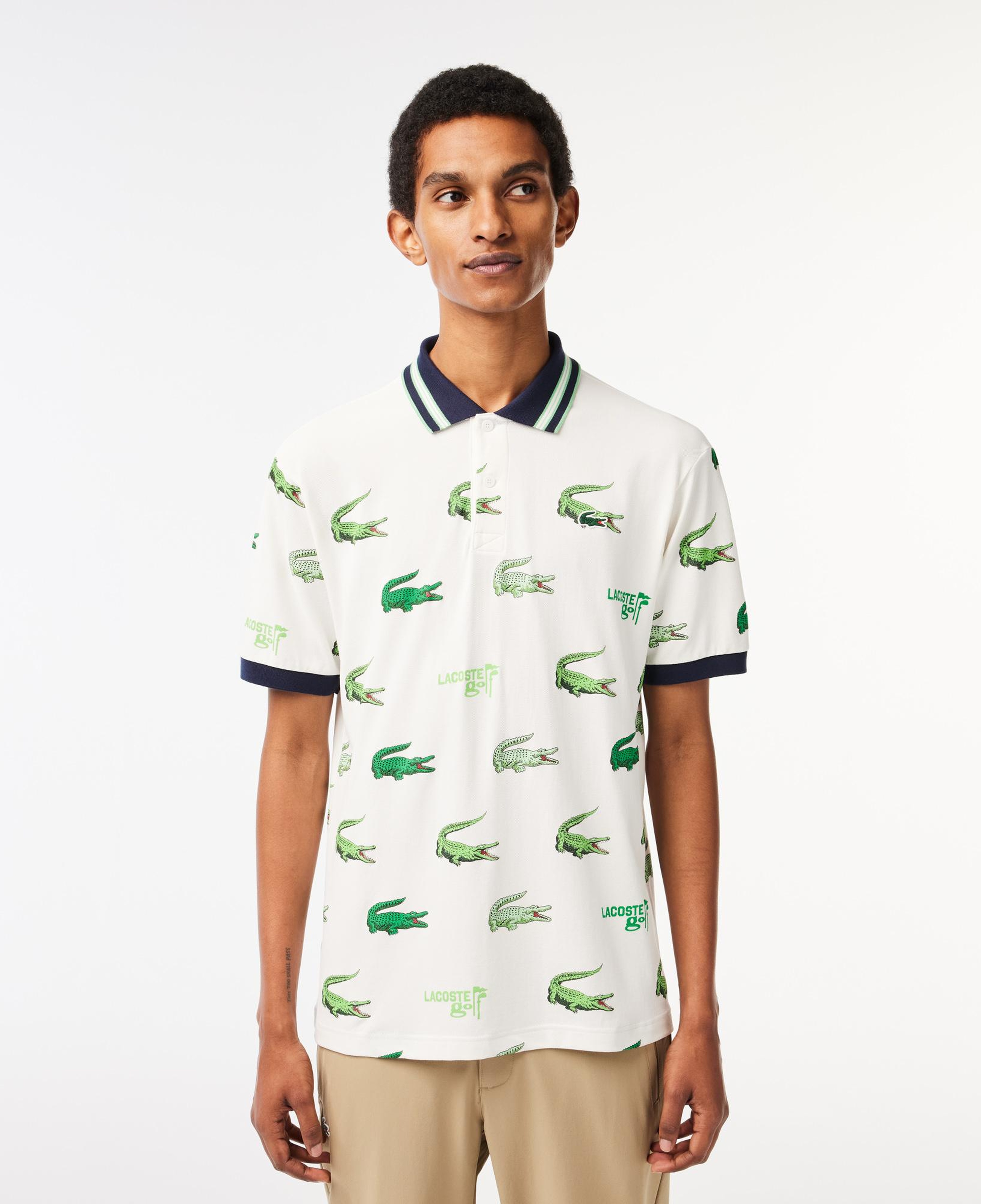 SPORT Erkek Classic Fit Baskılı Beyaz Polo