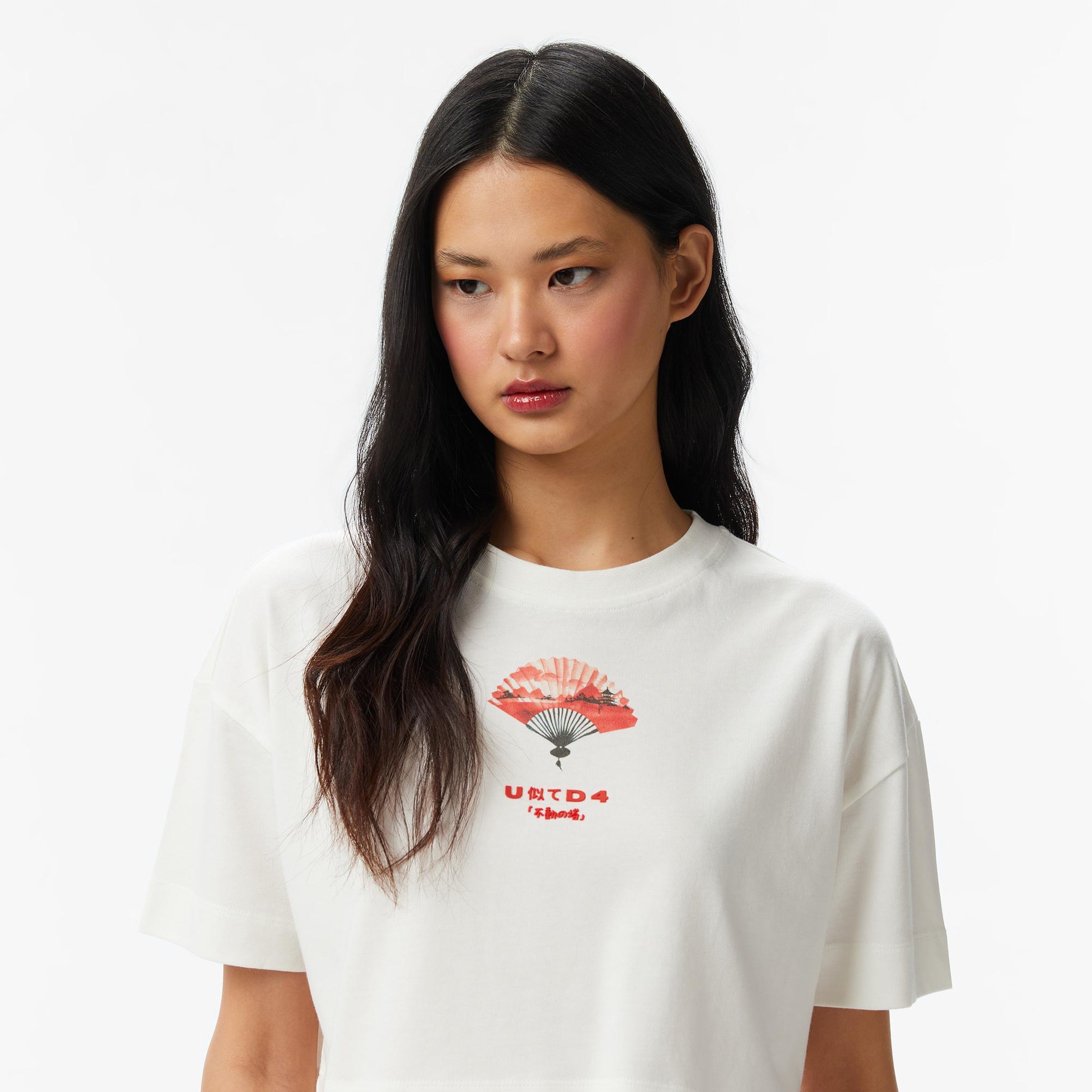 UNITED4 Regular Fit Kadın Siyah T-Shirt