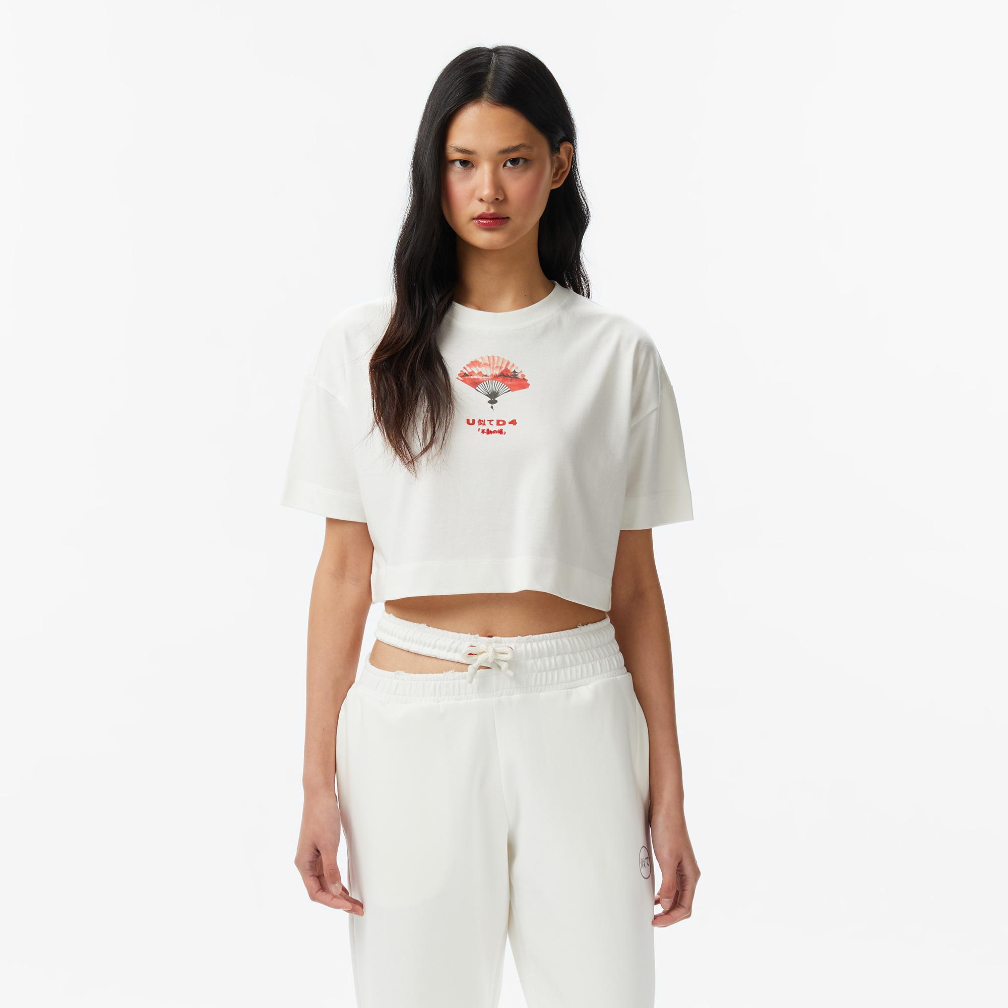 UNITED4 Regular Fit Kadın Siyah T-Shirt