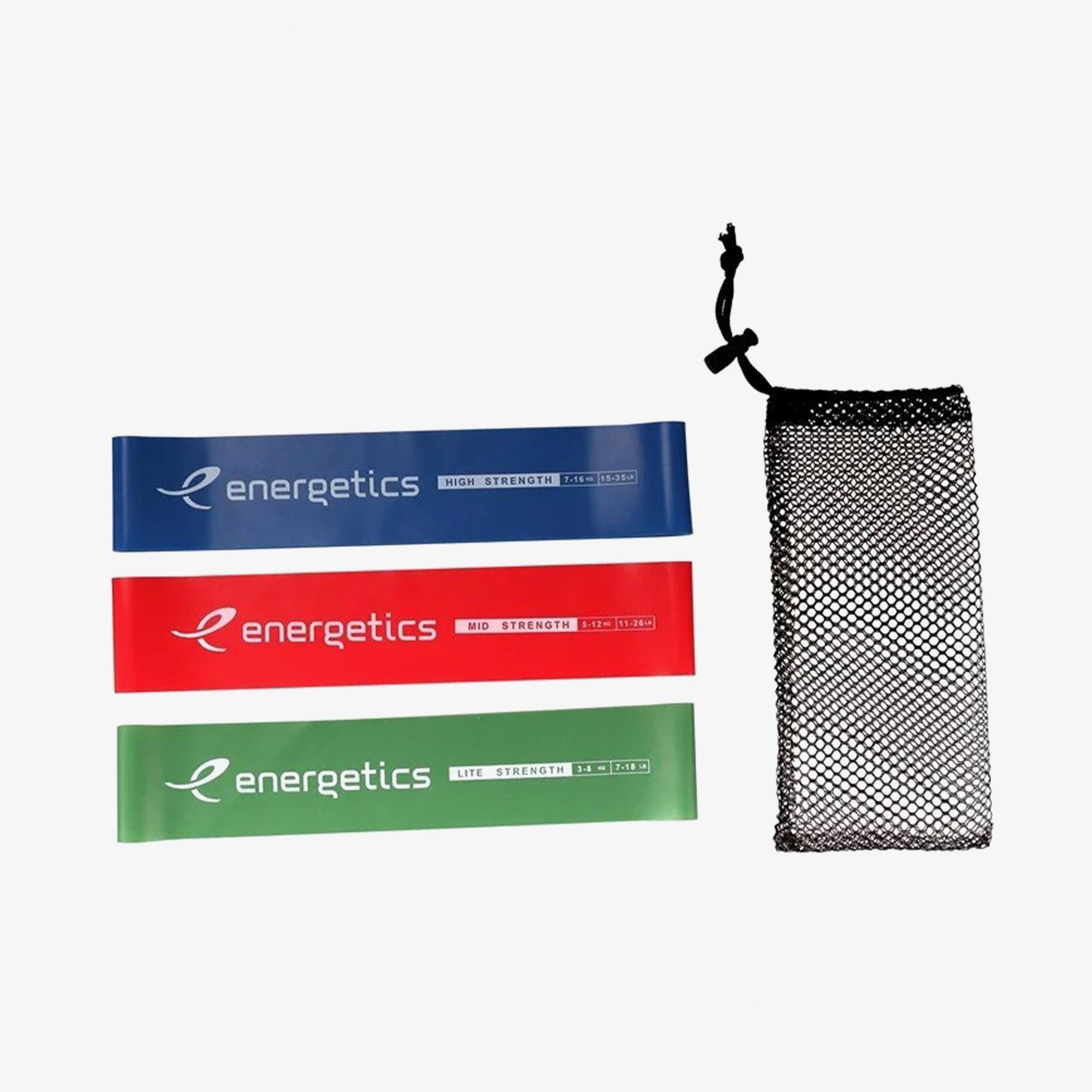 Energetics Renkli Mini 3'lü Pilates Bant Seti