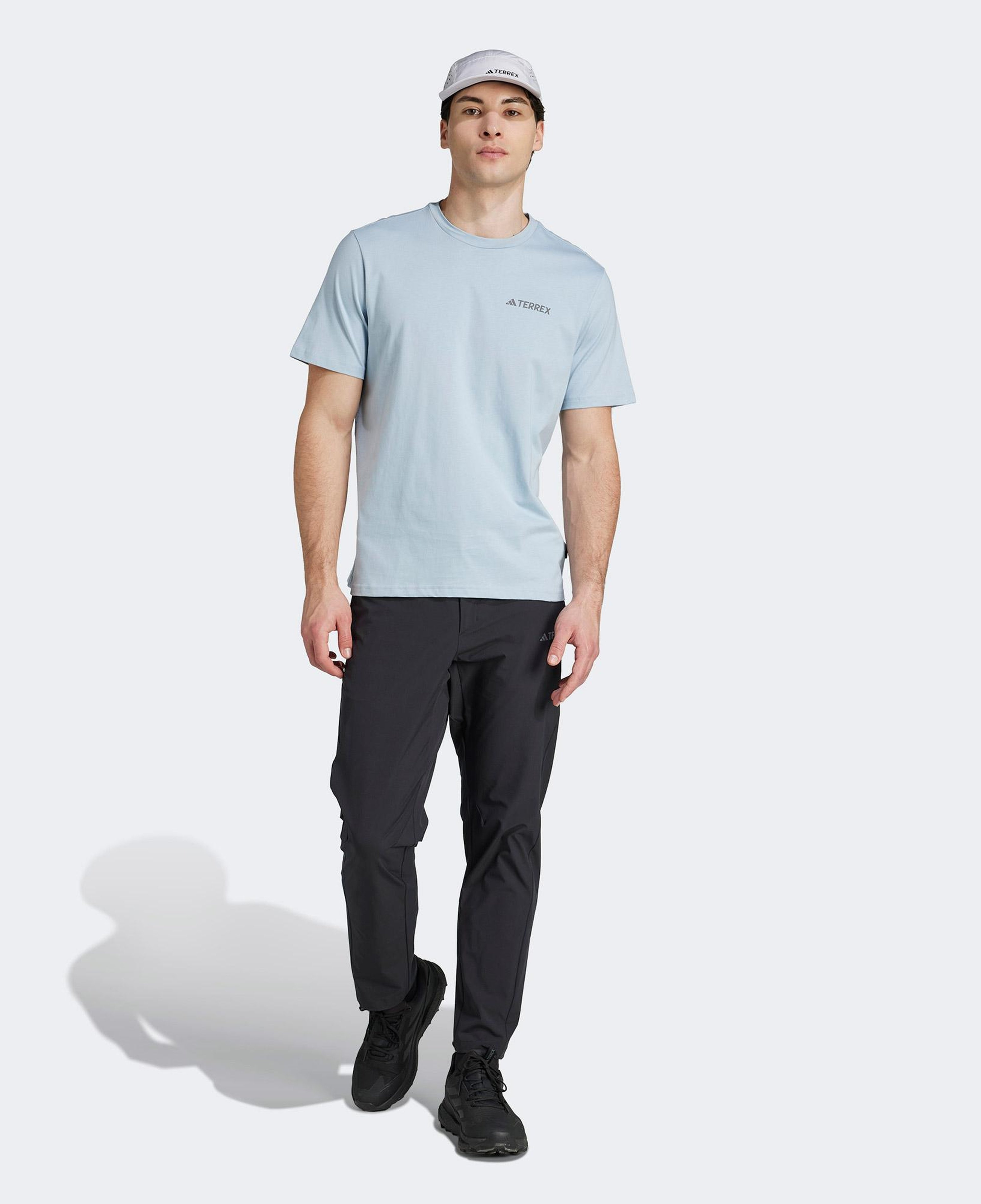 adidas Polygiene Graphic Erkek Mavi T-Shirt
