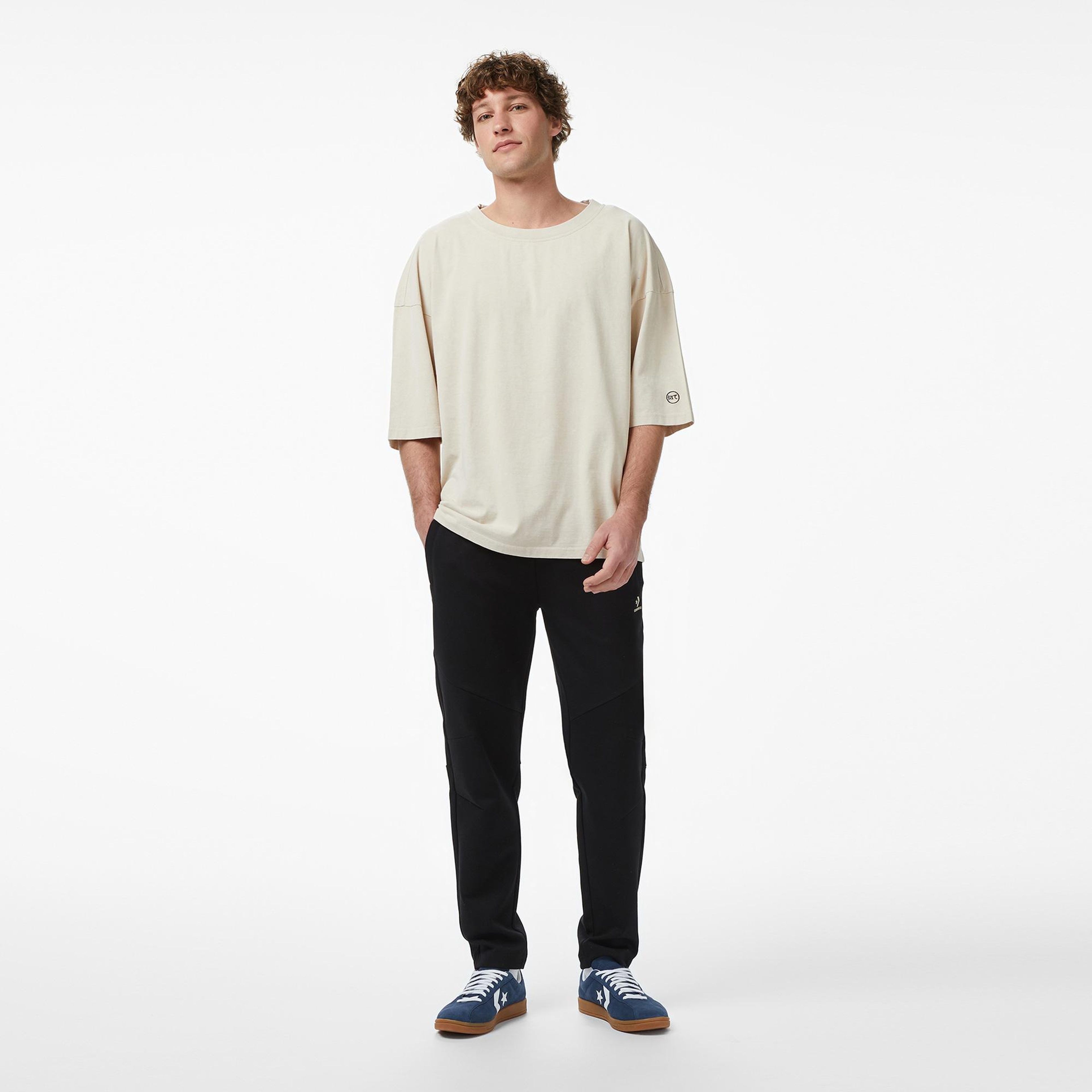 UNITED4 Oversize Fit Erkek Krem T-Shirt