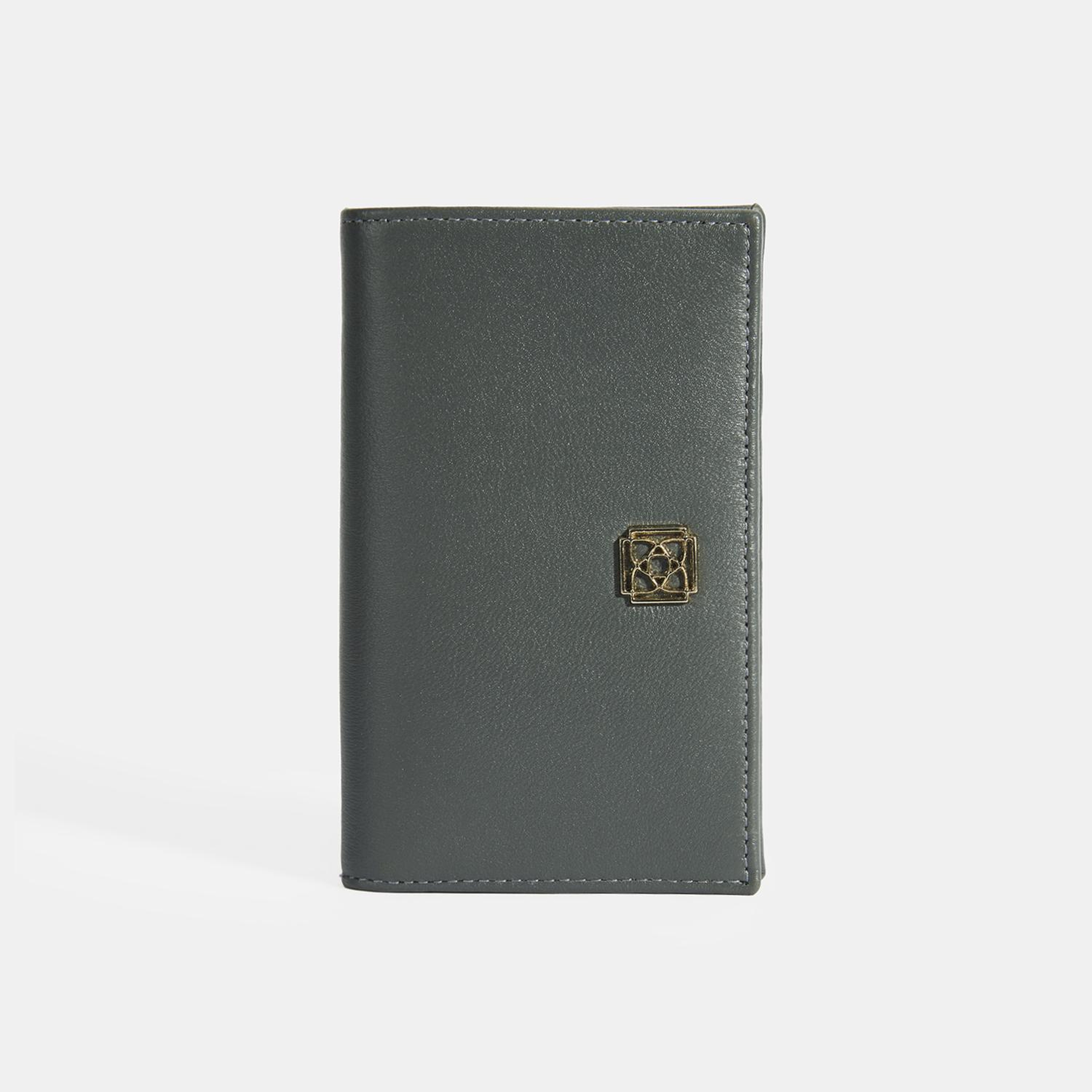 Kadın Koyu Gri Deri Cüzdan