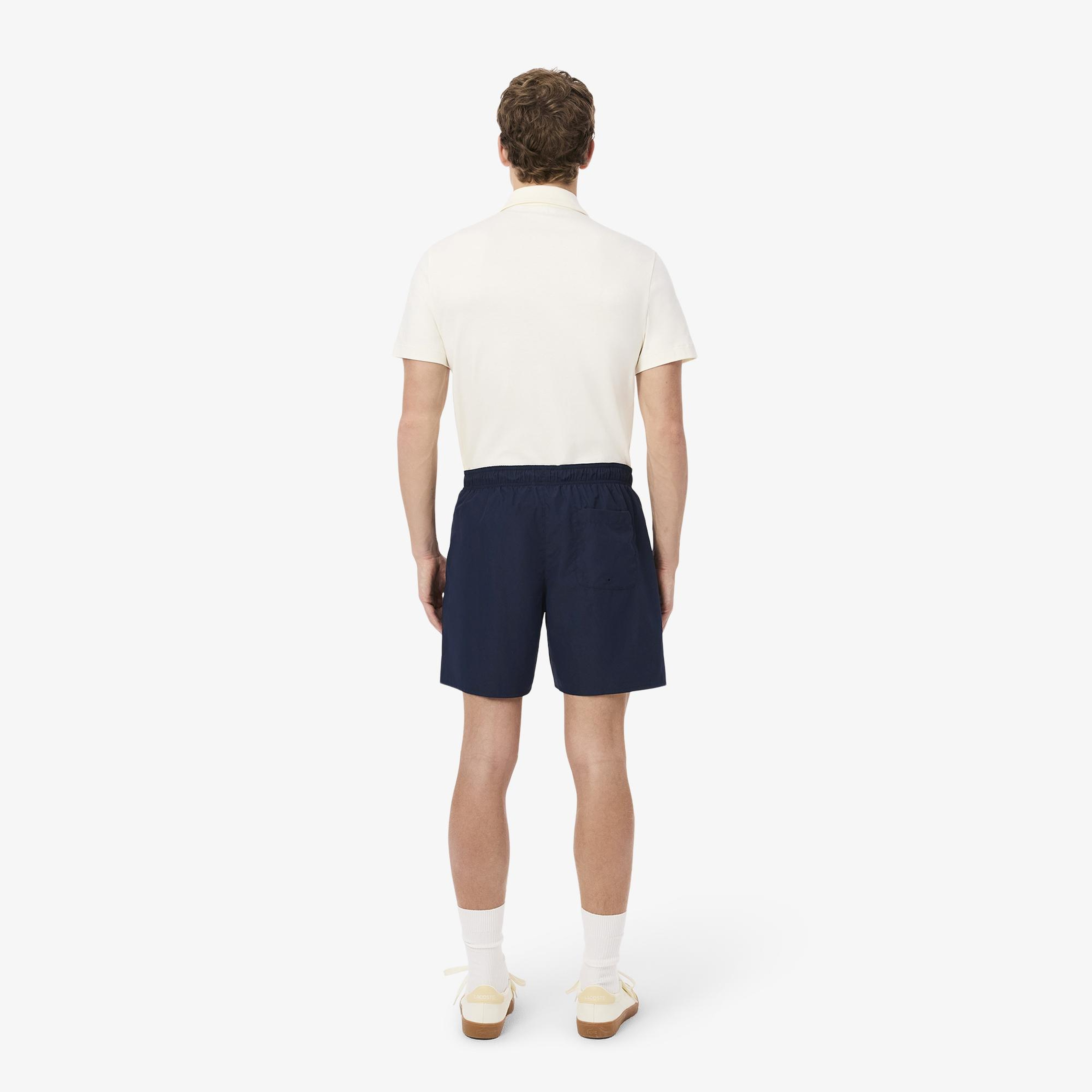 Lacoste Mid Length Monocrome Erkek Lacivert Deniz Şortu