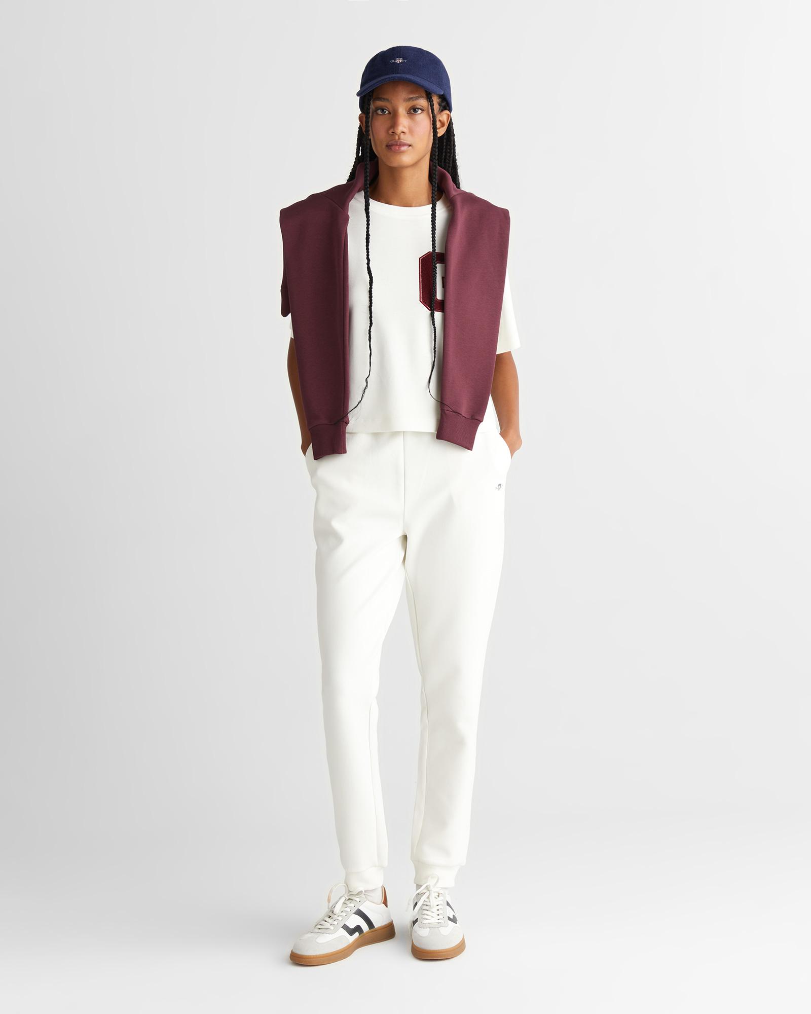 GANT Kadın Krem Relaxed Fit T-Shirt