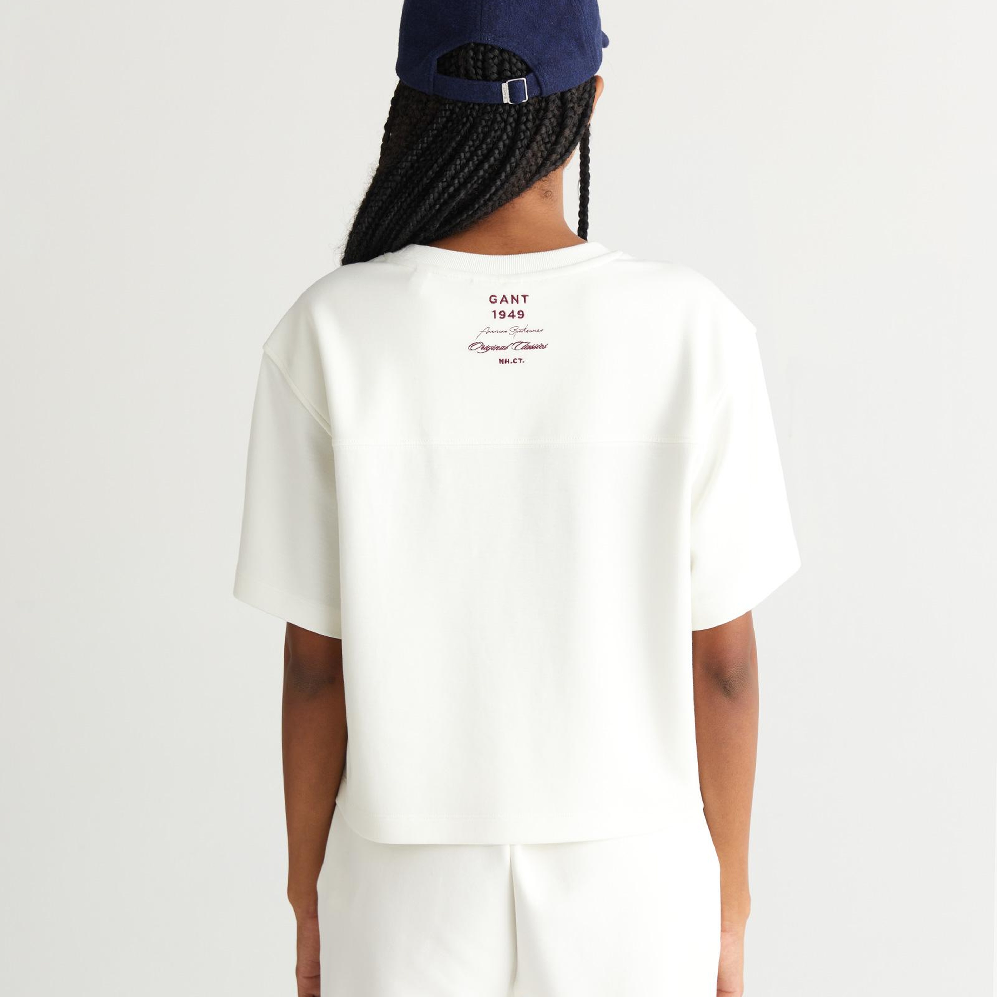 GANT Kadın Krem Relaxed Fit T-Shirt