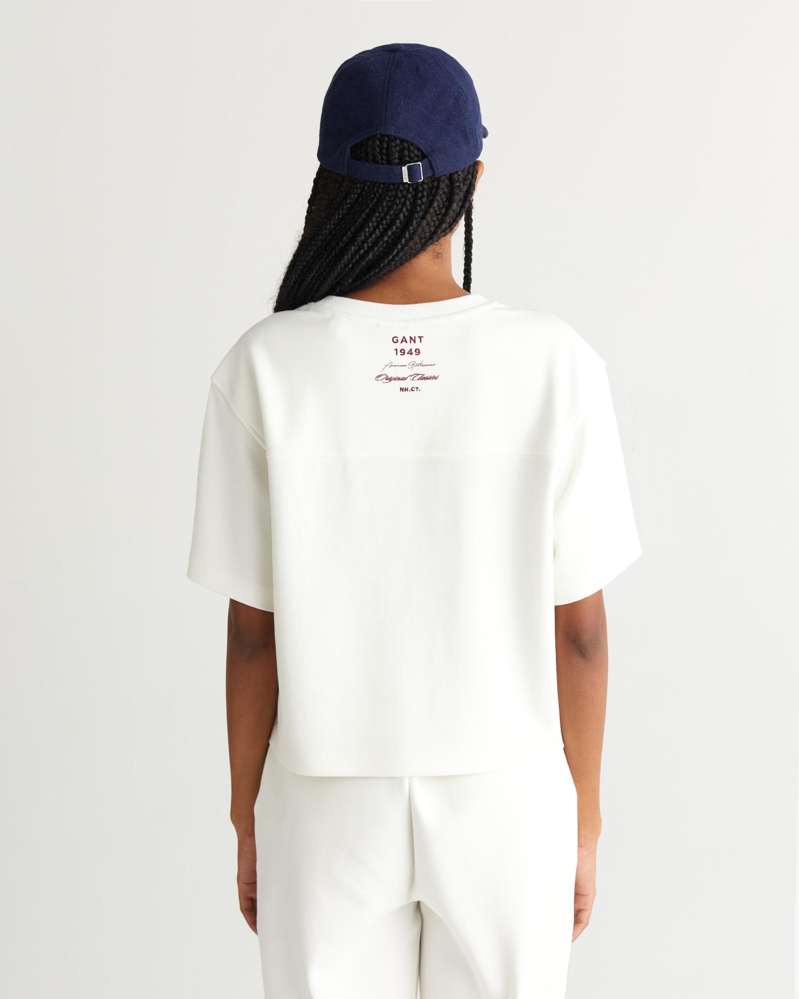 GANT Kadın Krem Relaxed Fit T-Shirt