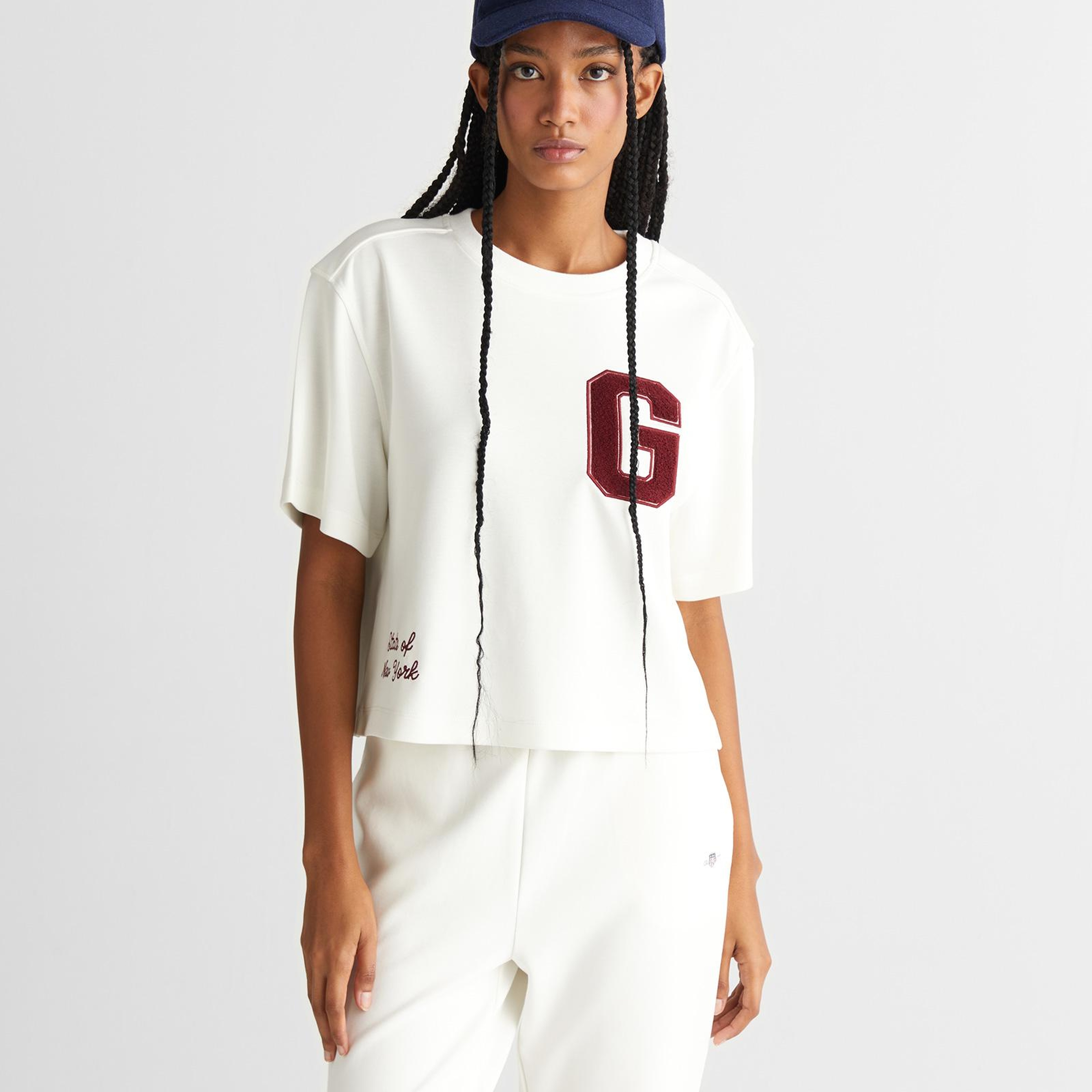 GANT Kadın Krem Relaxed Fit T-Shirt