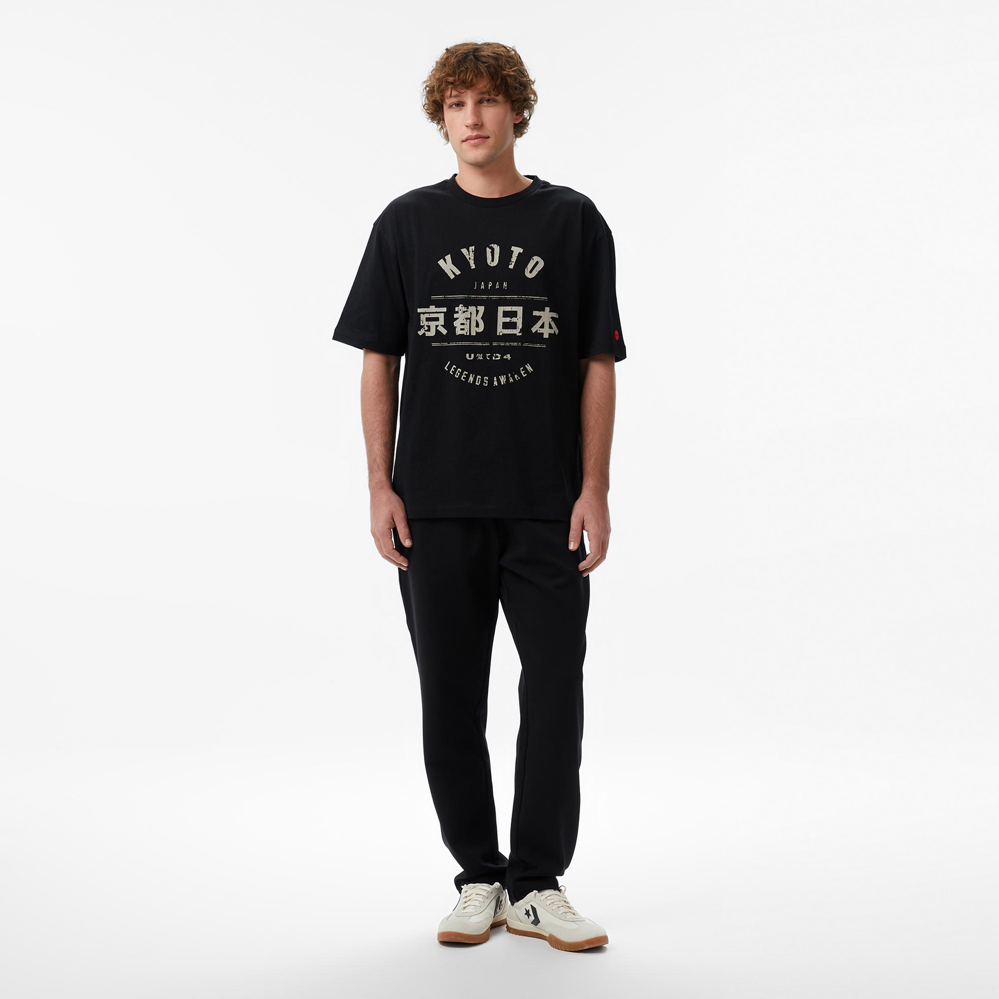 UNITED4 Regular Fit Erkek Siyah T-Shirt