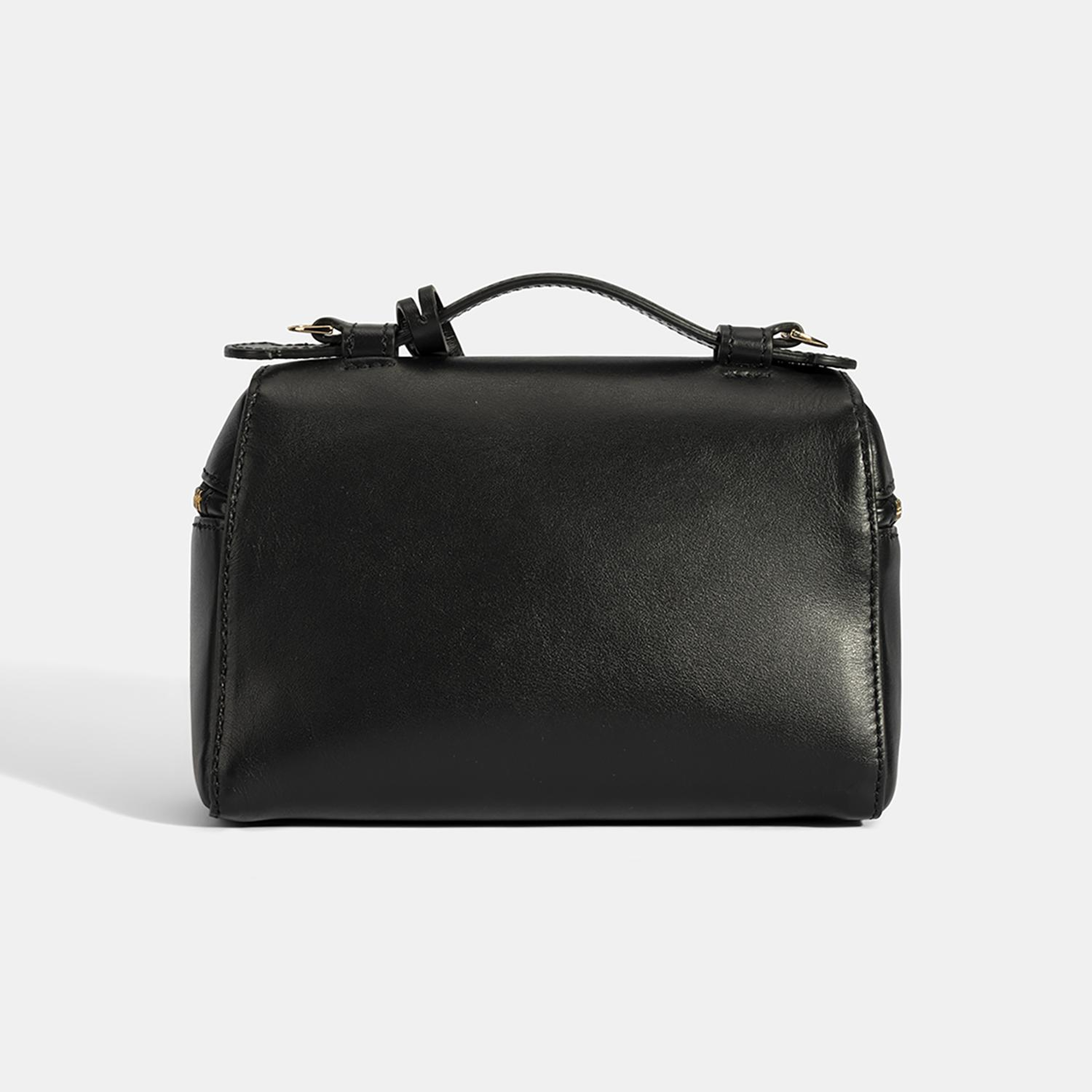 Kadın Siyah Mini Deri El Çantası