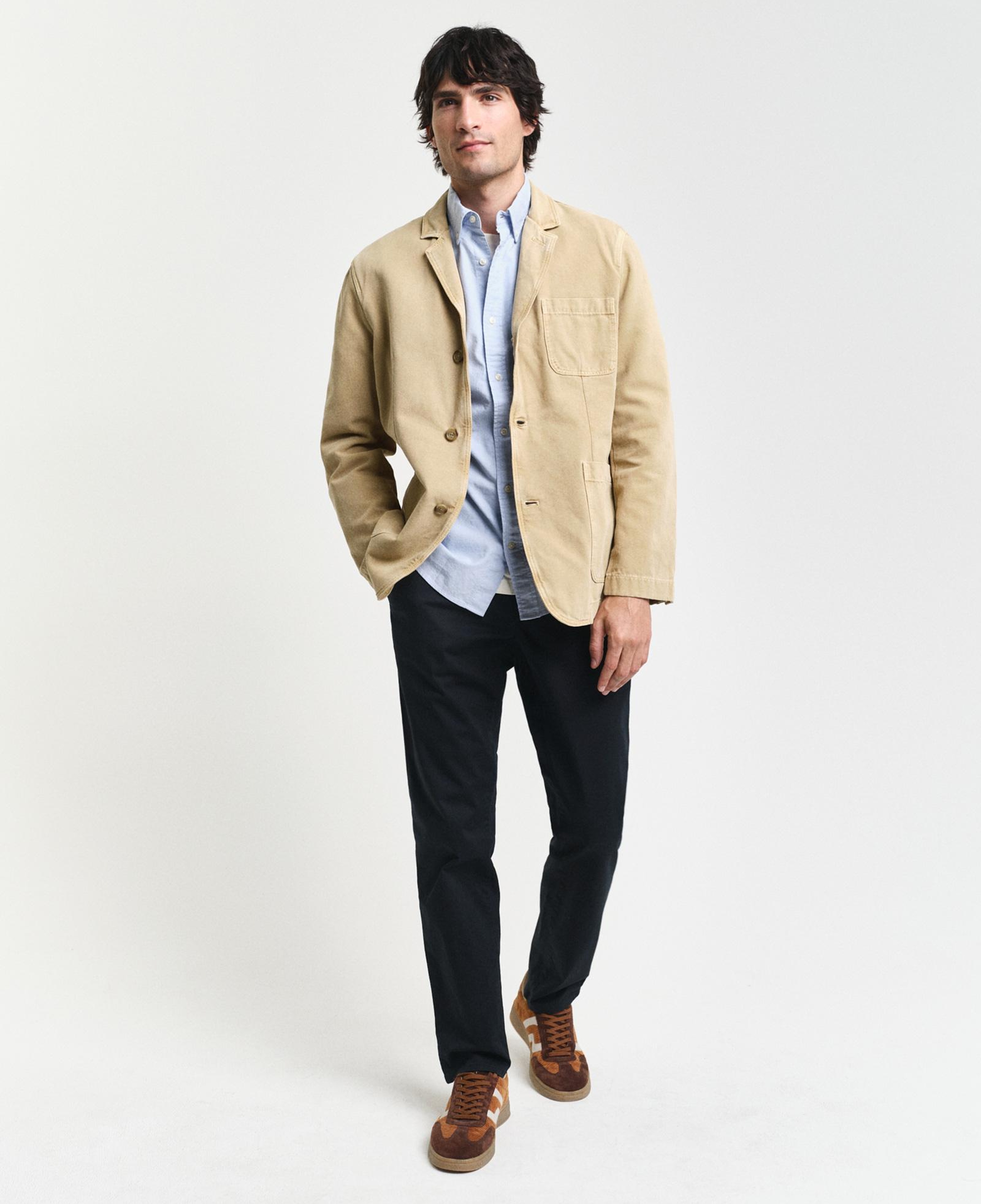 GANT Erkek Mavi Slim Fit Klasik Yaka Oxford Gömlek