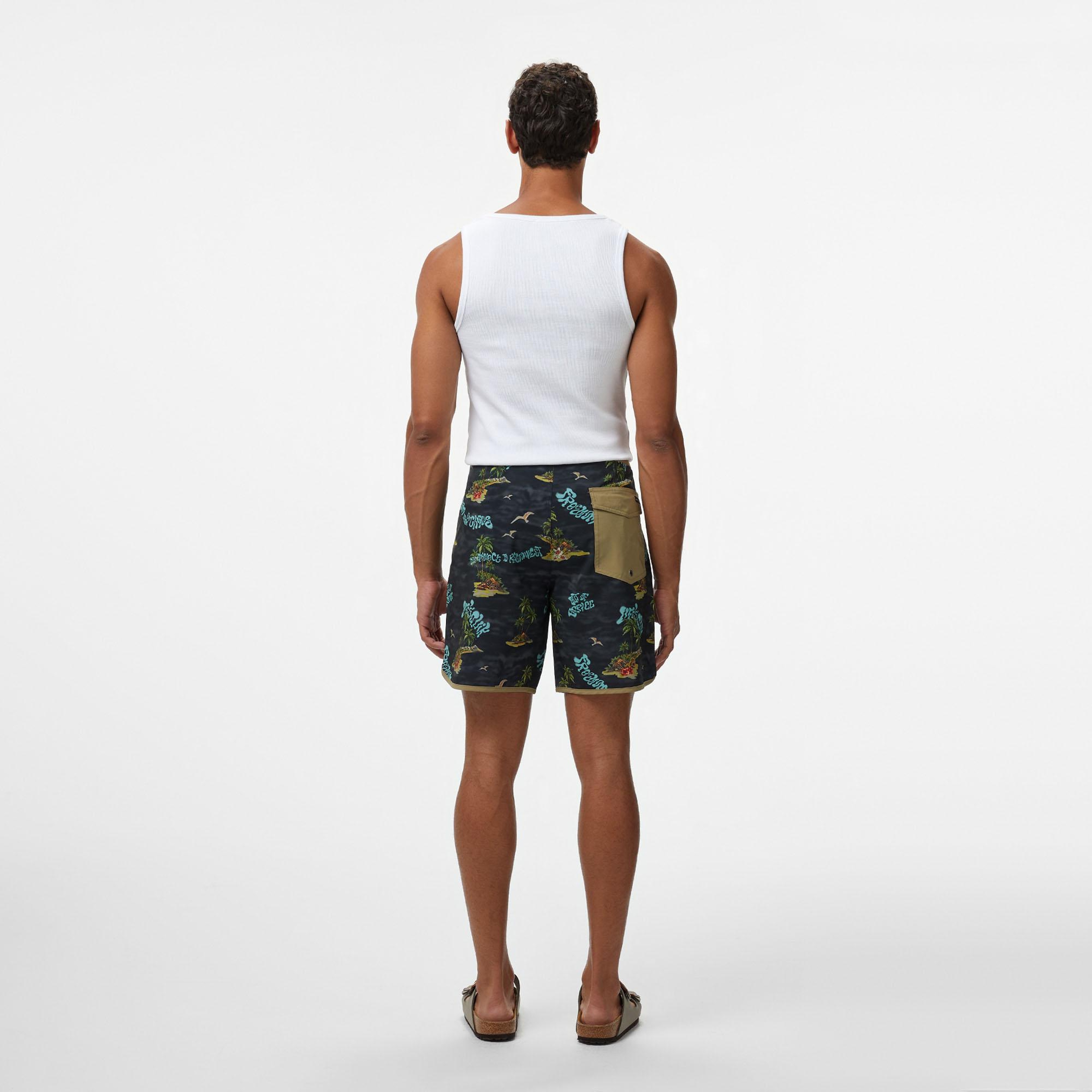 Quiksilver Surfsilk Scallop 18 Erkek Siyah Deniz Şortu