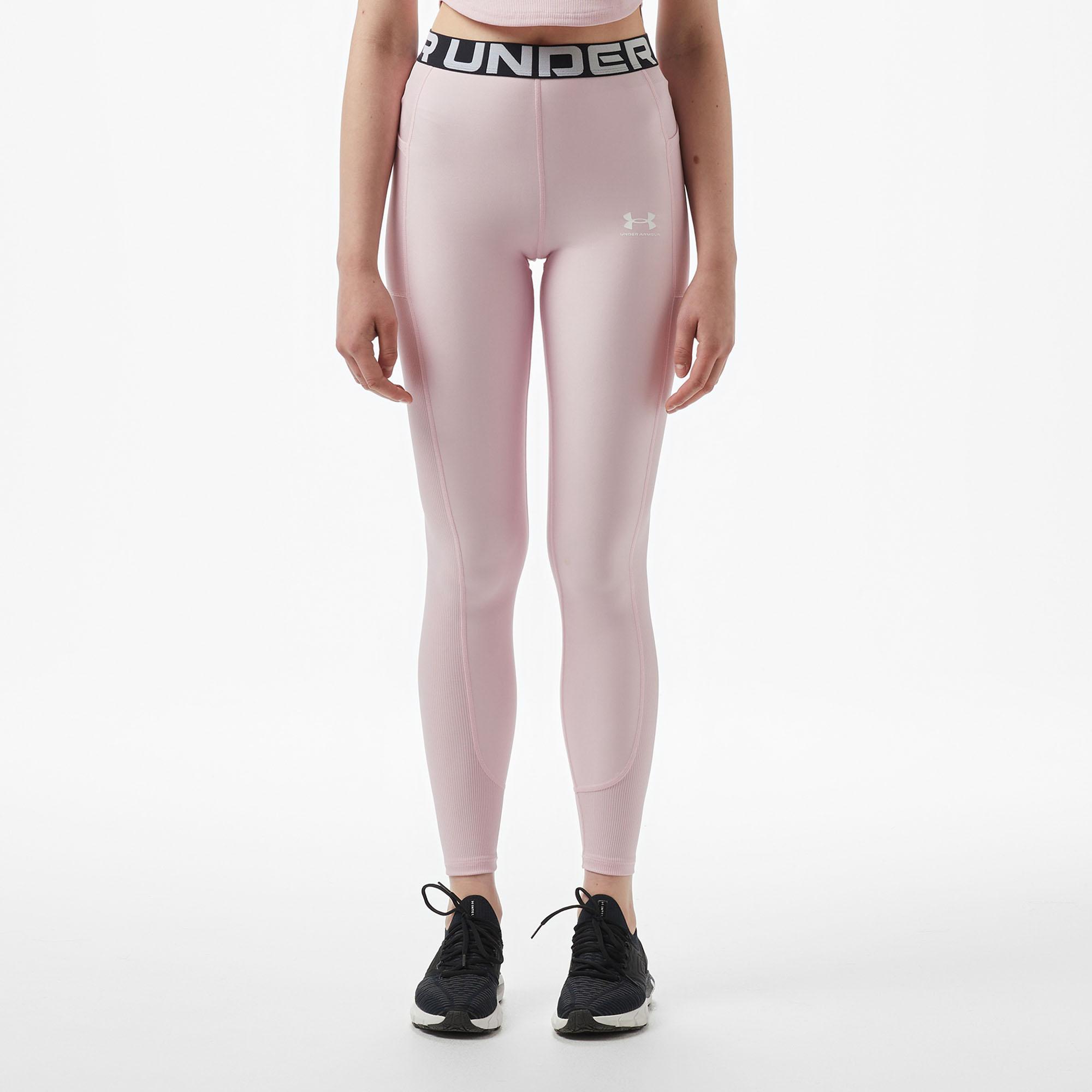 Under Armour Heatgear Rib Legging Kadın Pembe Antrenman Taytı