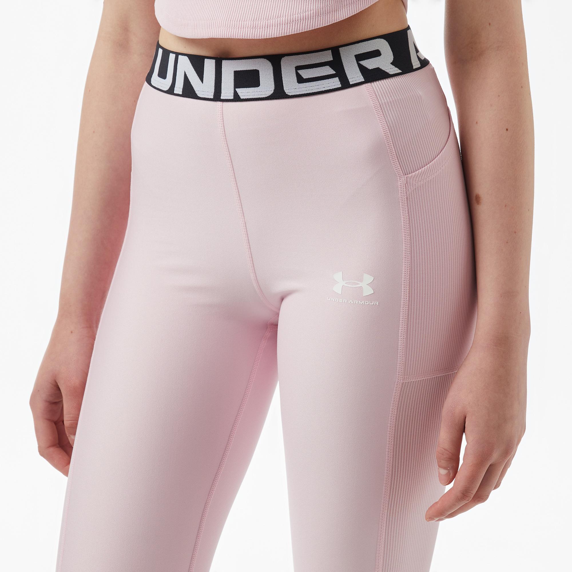 Under Armour Heatgear Rib Legging Kadın Pembe Antrenman Taytı