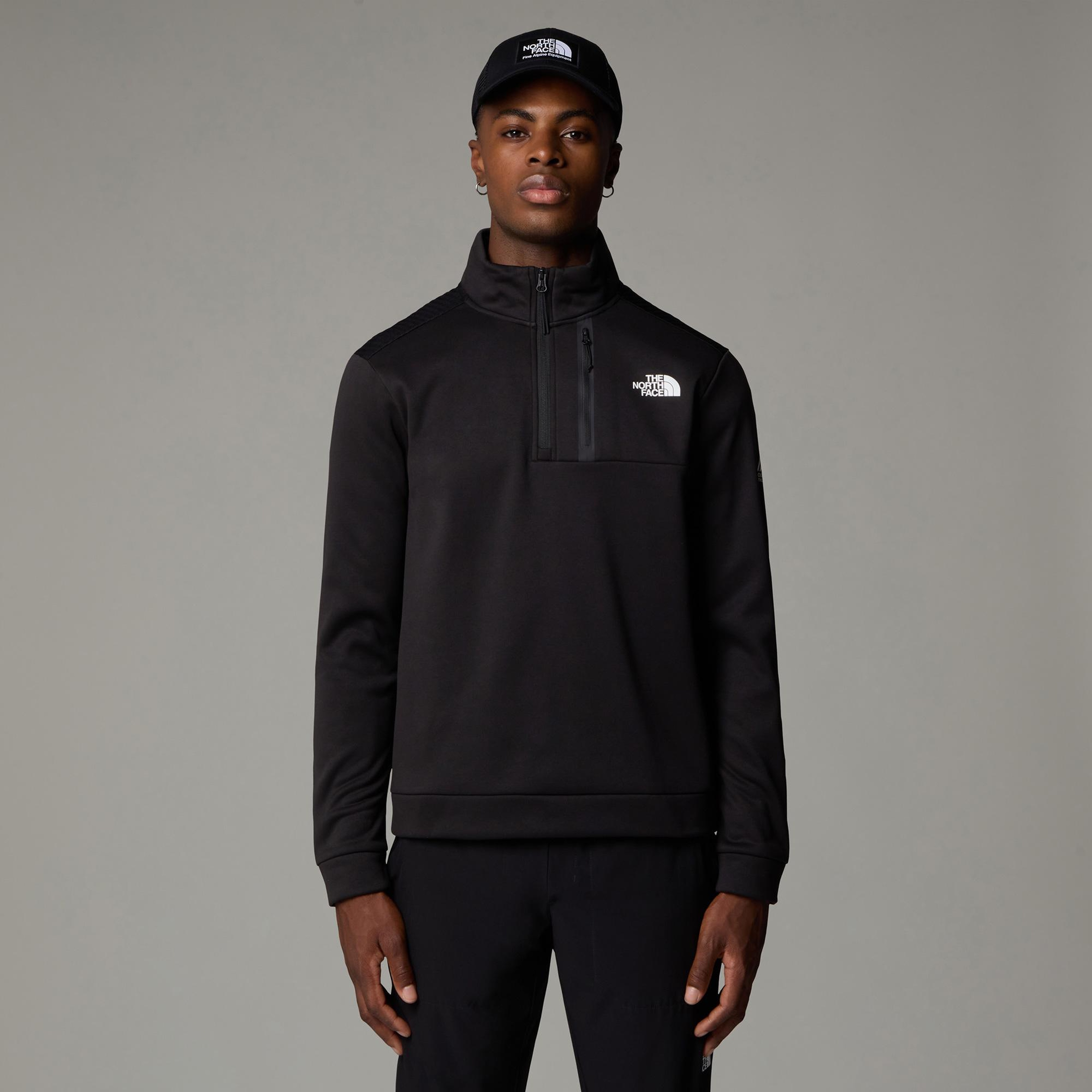 The North Face Ma Fleece 1/4 Zip Erkek Siyah Outdoor Gömlek