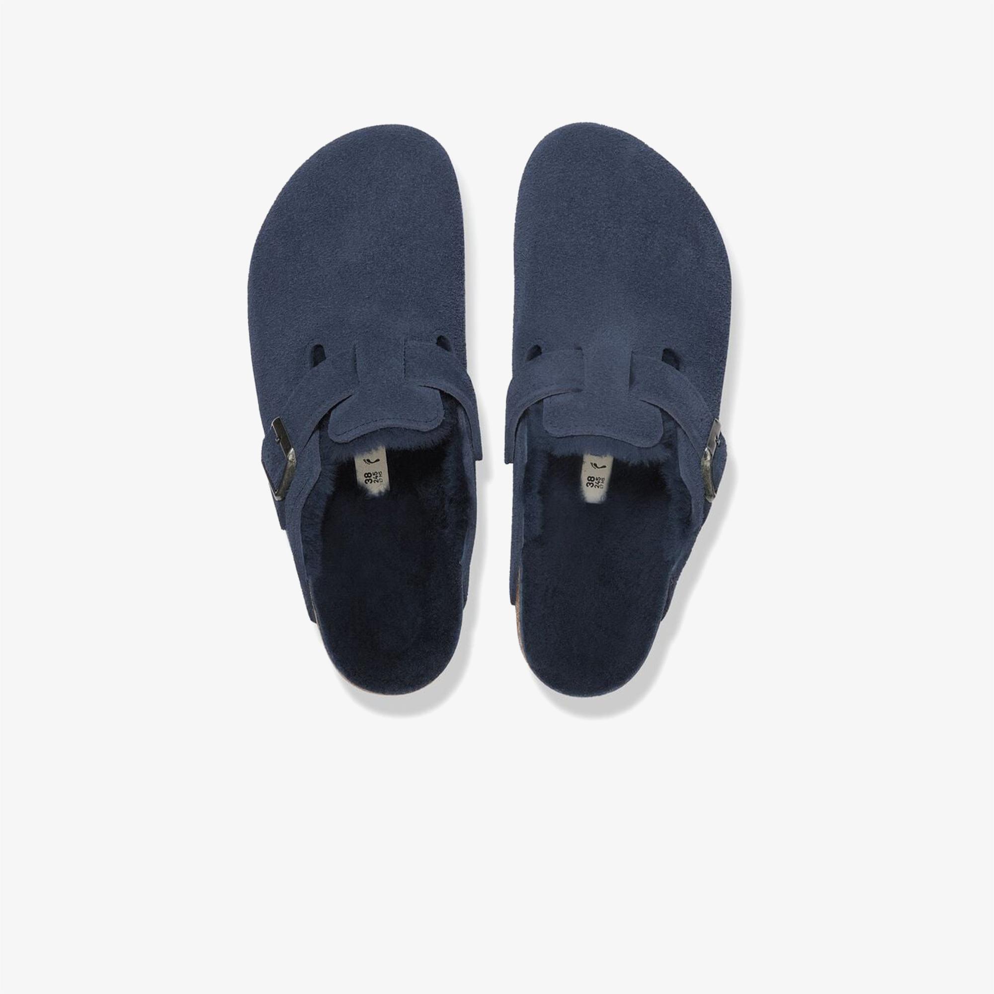 Birkenstock Boston VL Shearling Unisex Lacivert Terlik