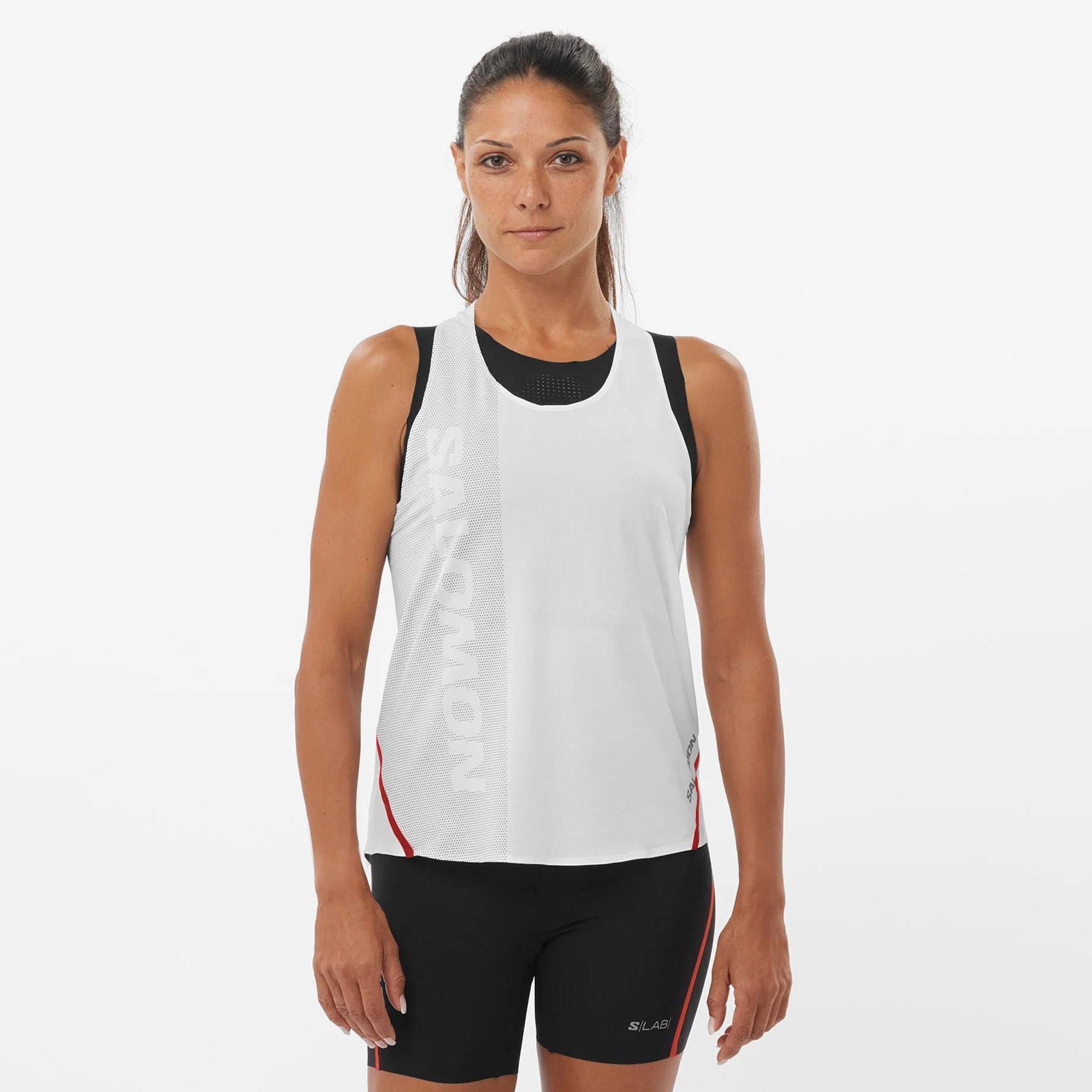 Salomon S/Lab Speed Singlet  Kadın Beyaz T-Shirt