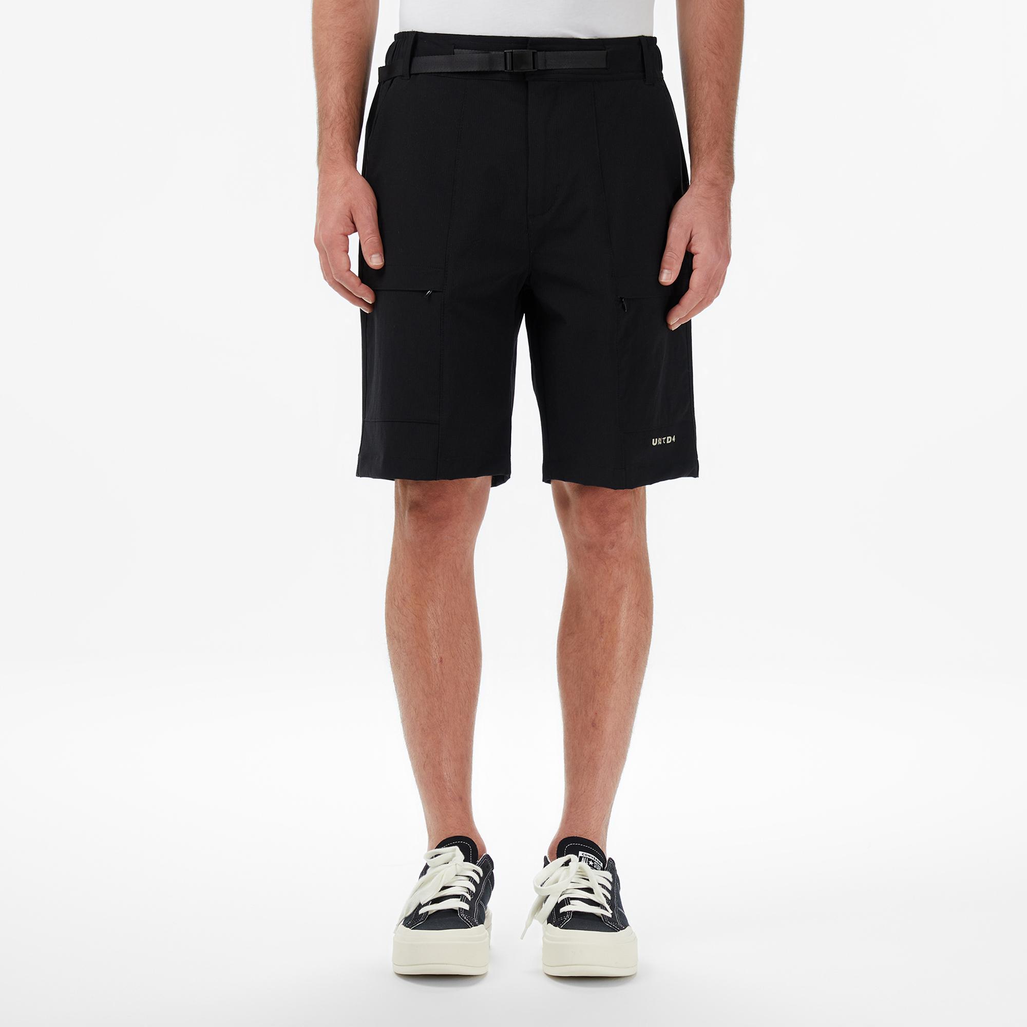 UNITED4 Slim Fit Erkek Siyah Şort