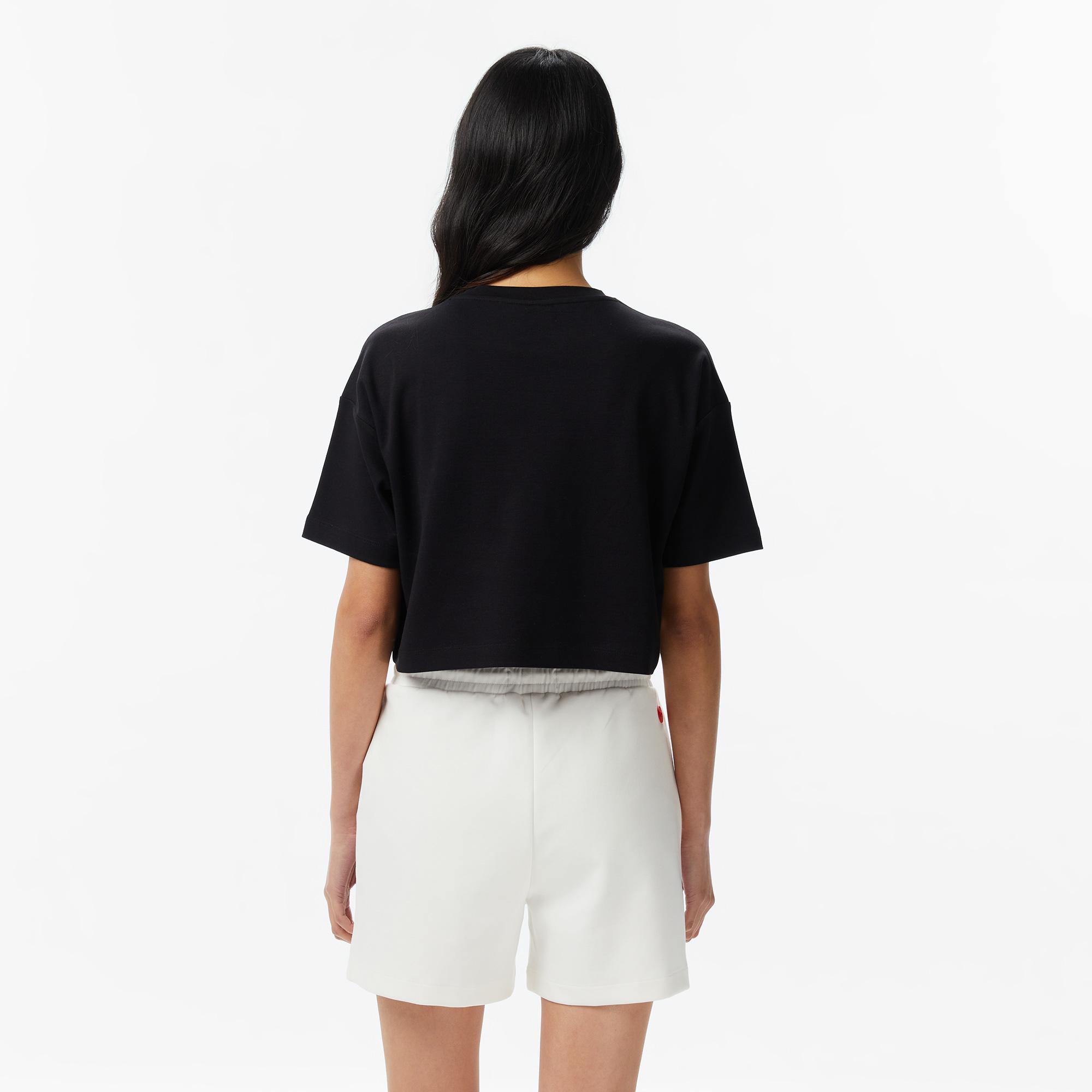 UNITED4 Regular Fit Kadın Siyah T-Shirt