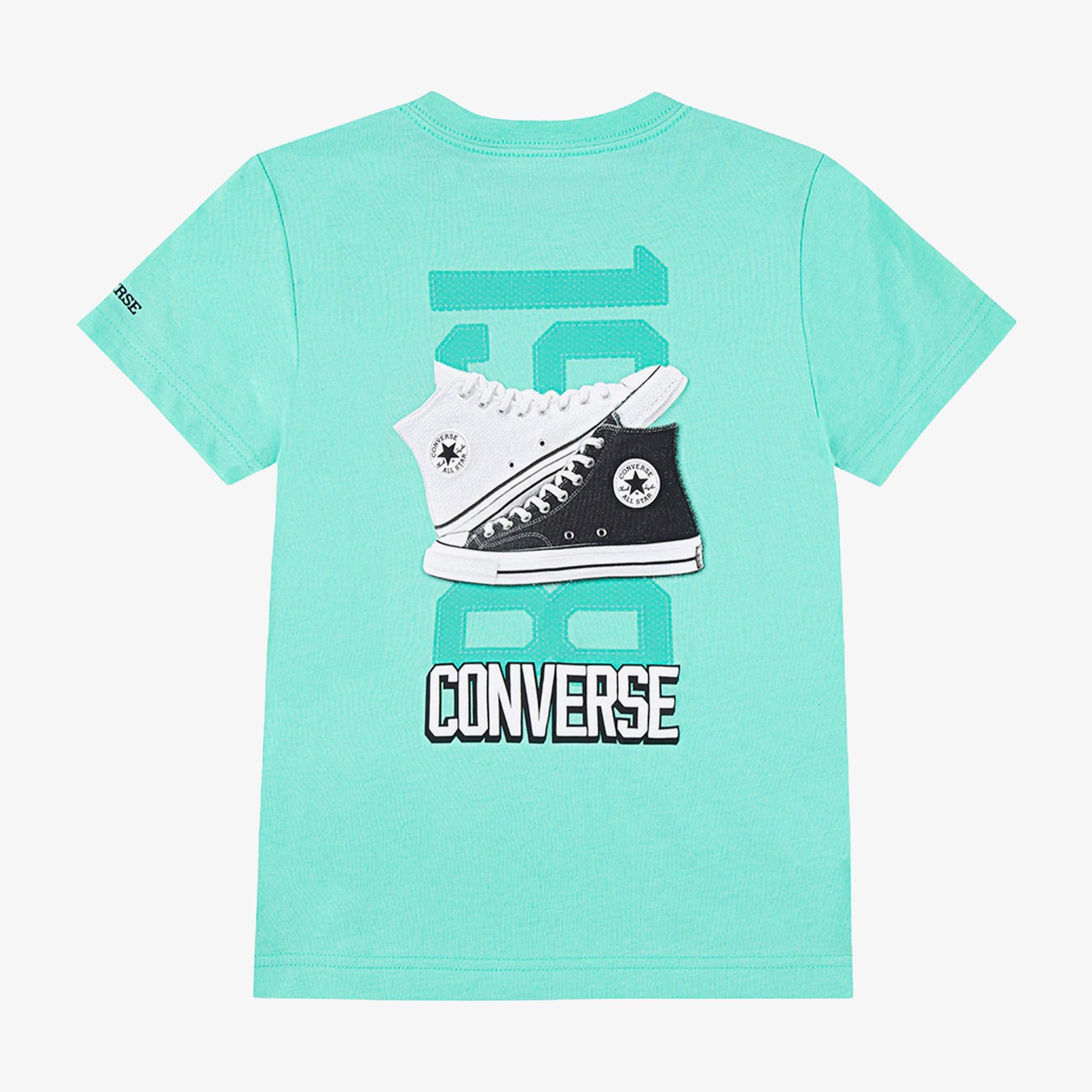 Converse Retro Font Sneaker Çocuk Yeşil T-Shirt