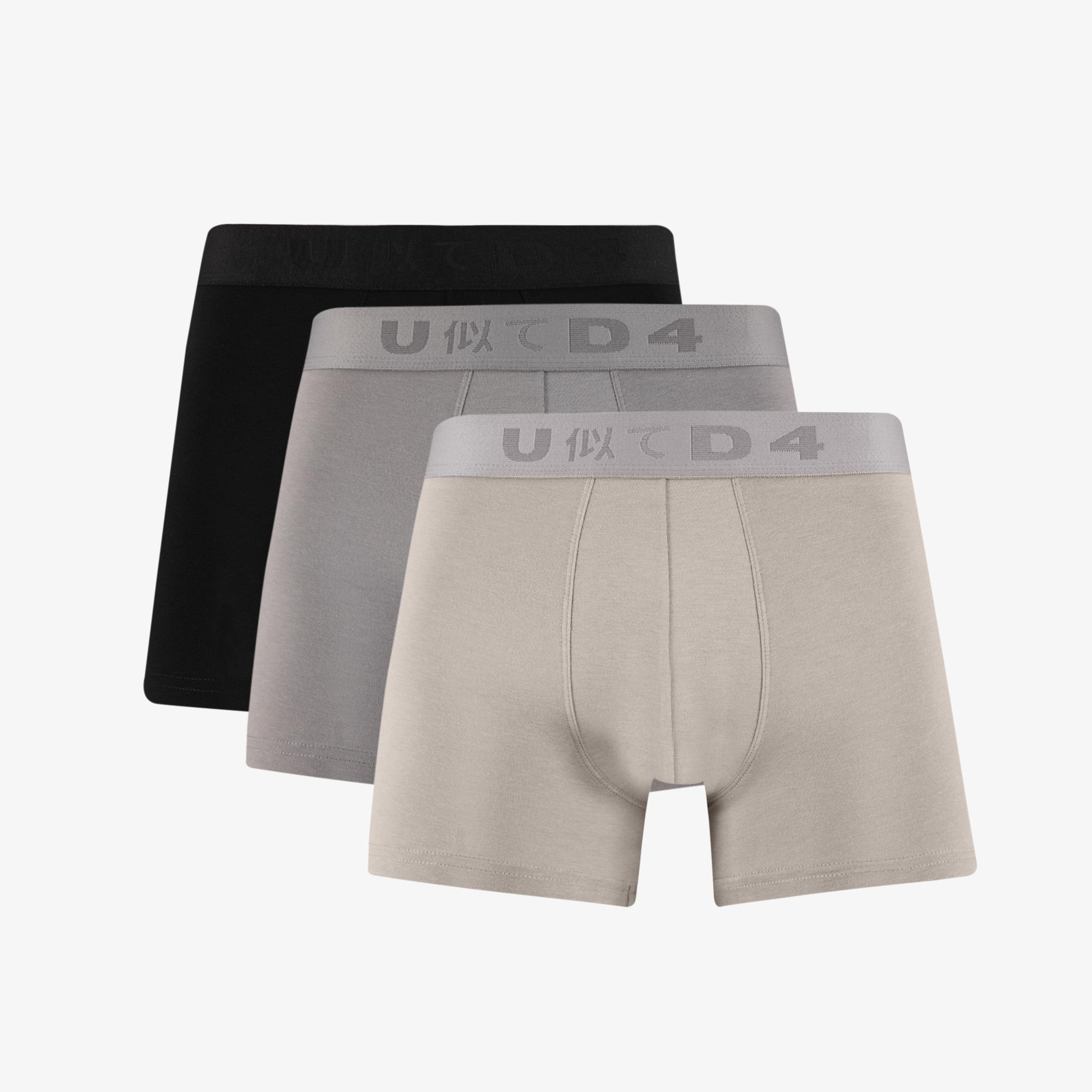UNITED4 Classic Erkek Siyah/Gri 3'lü Boxer