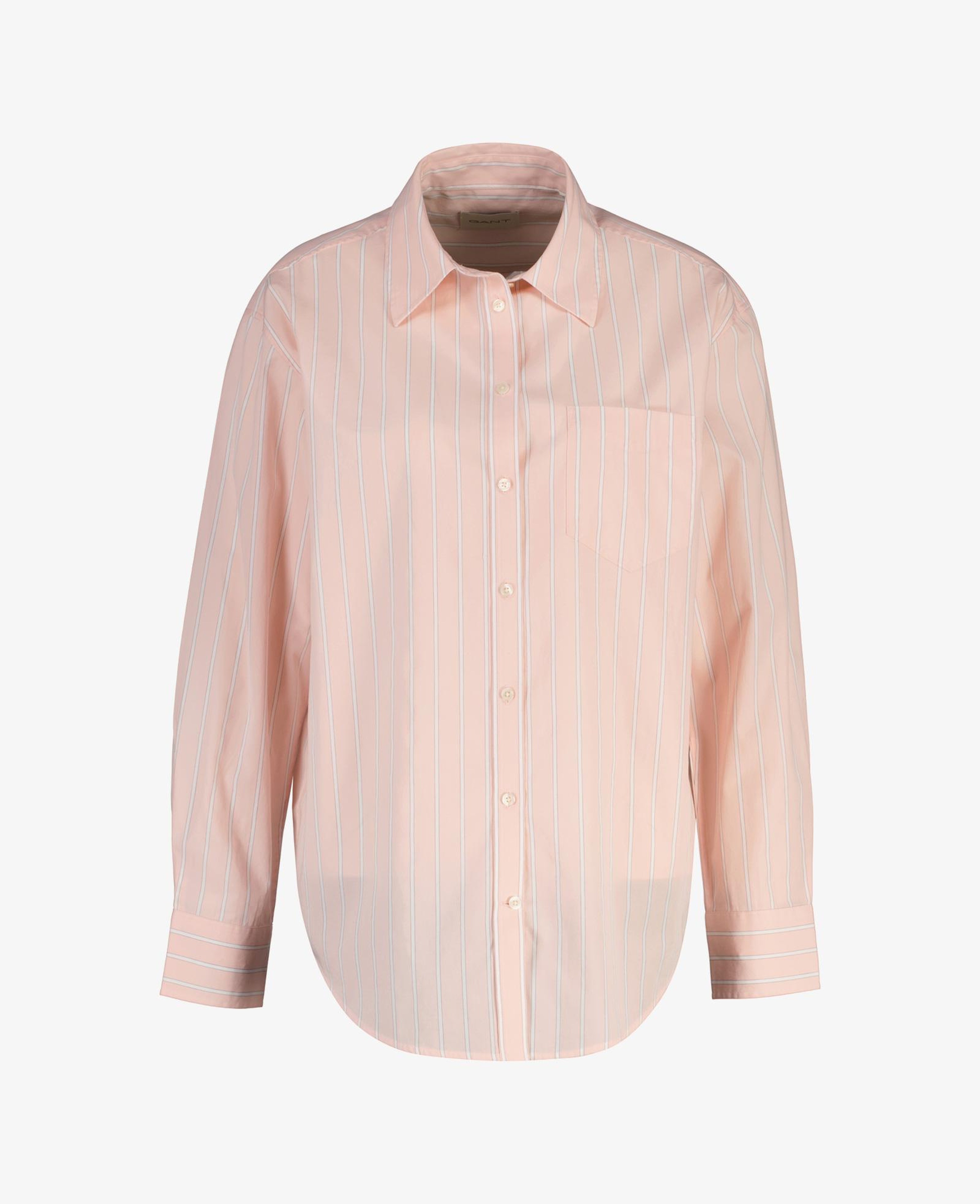 GANT Kadın Pembe Relaxed Fit Çizgili Gömlek