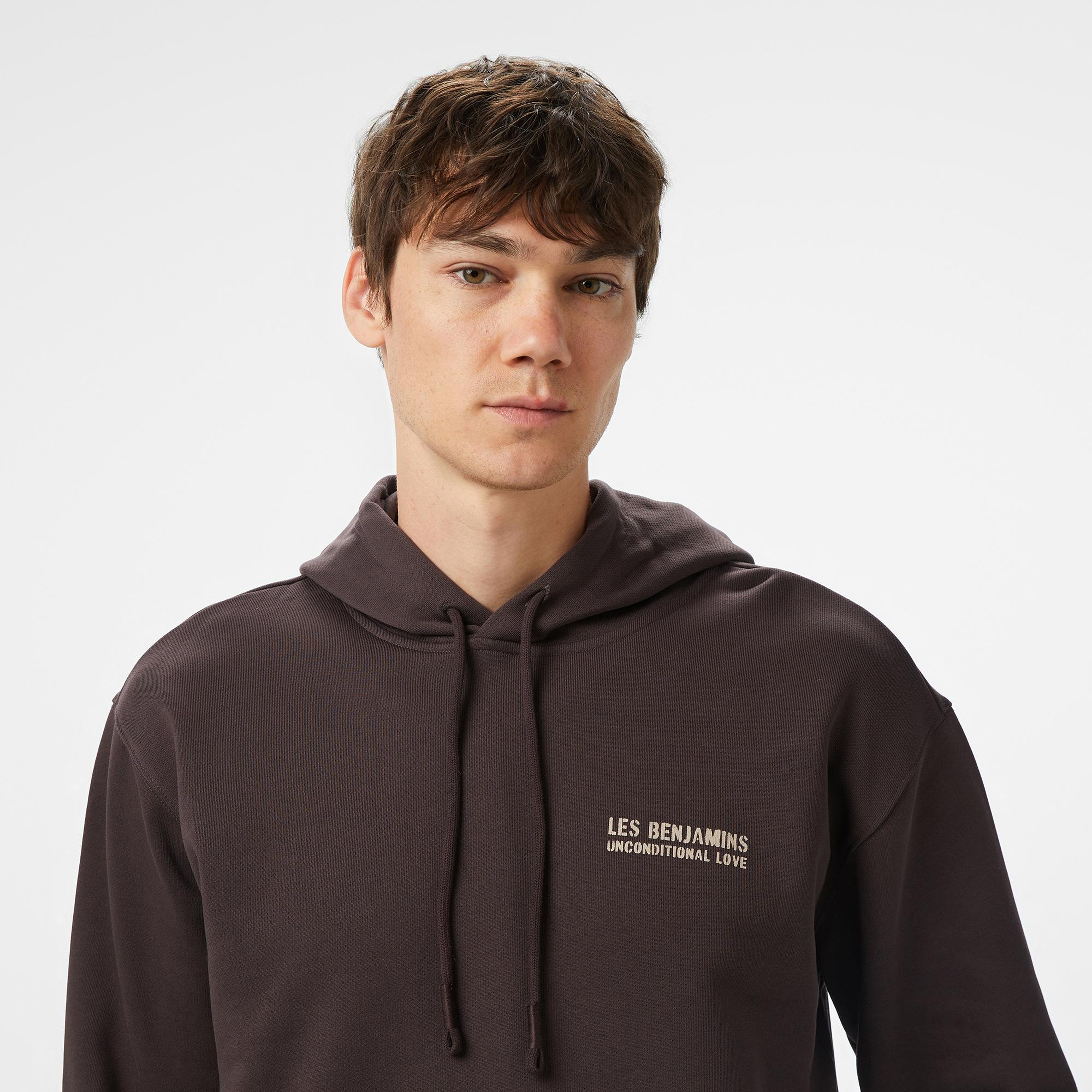 Les Benjamins Erkek Kahverengi Hoodie