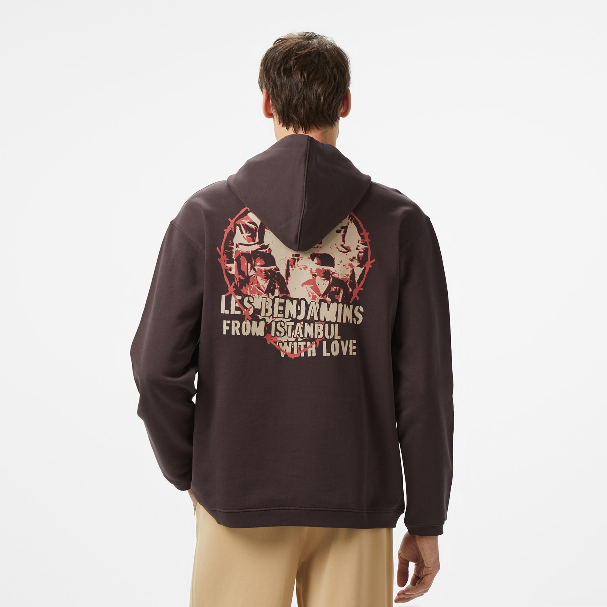 Les Benjamins Erkek Kahverengi Hoodie