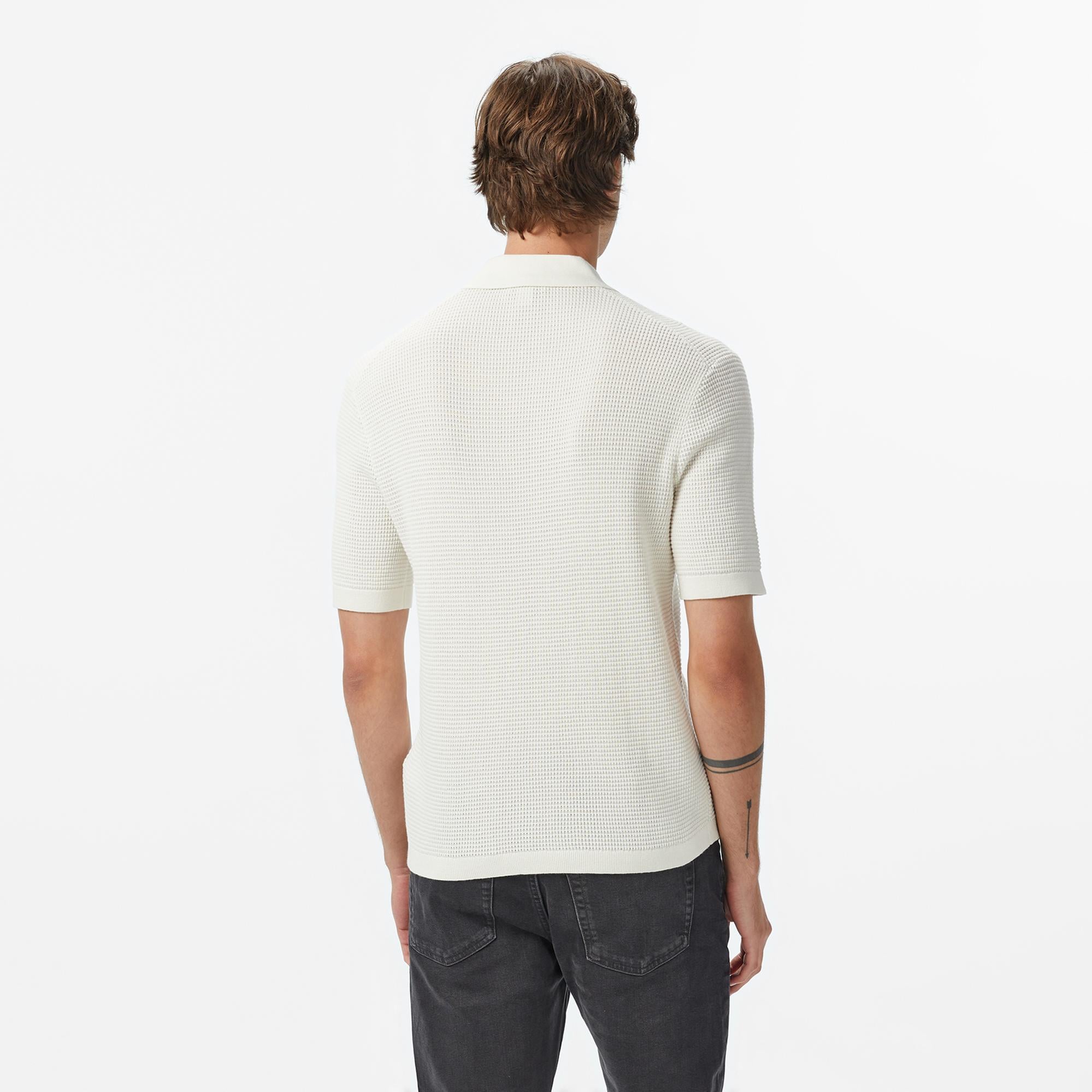 Calvin Klein Cotton Erkek Beyaz Triko