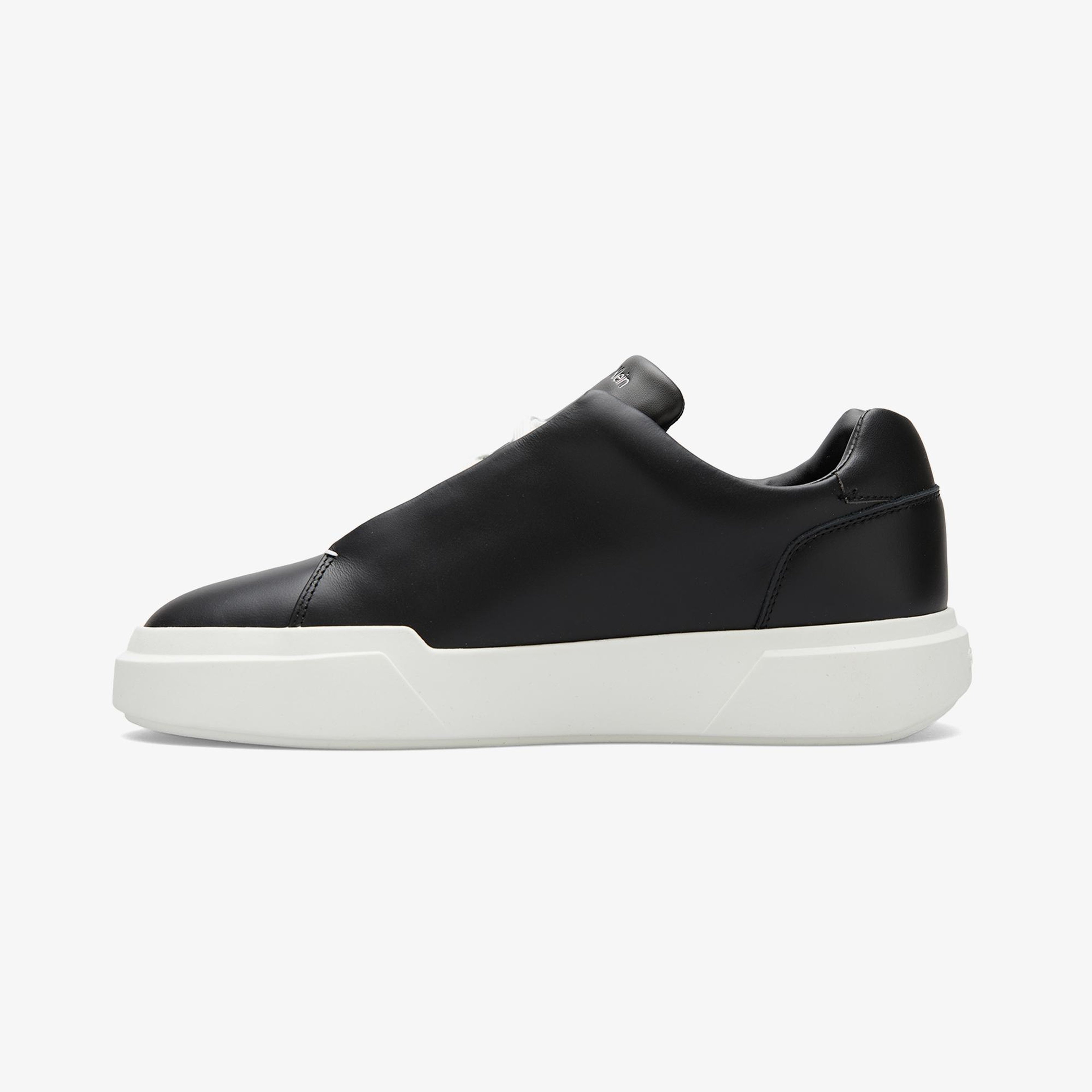 Calvin Klein Chunky Cupsole Hide Lace Up  Erkek Siyah Sneaker