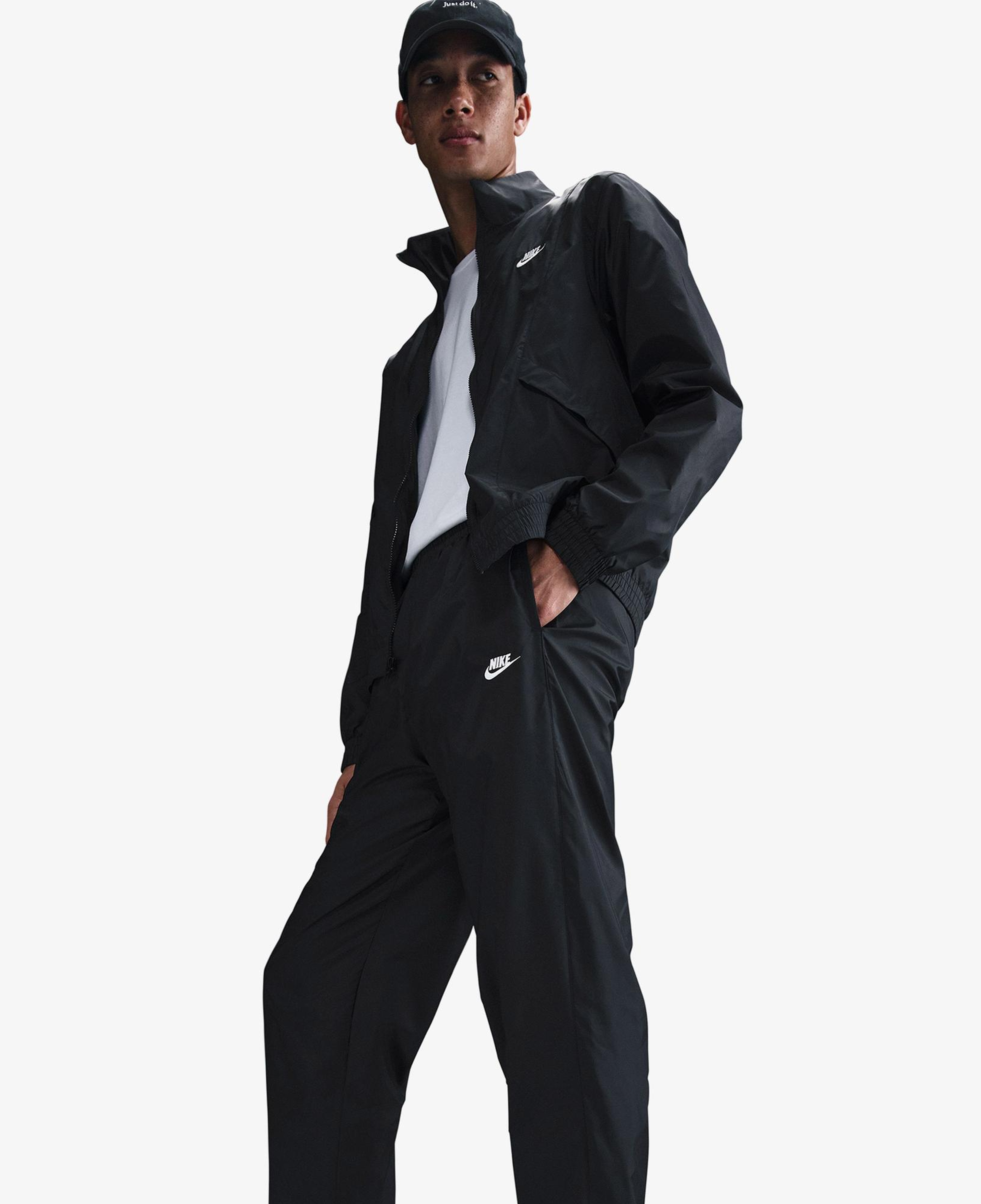 Nike Club Woven Erkek Siyah Eşofman Takımı