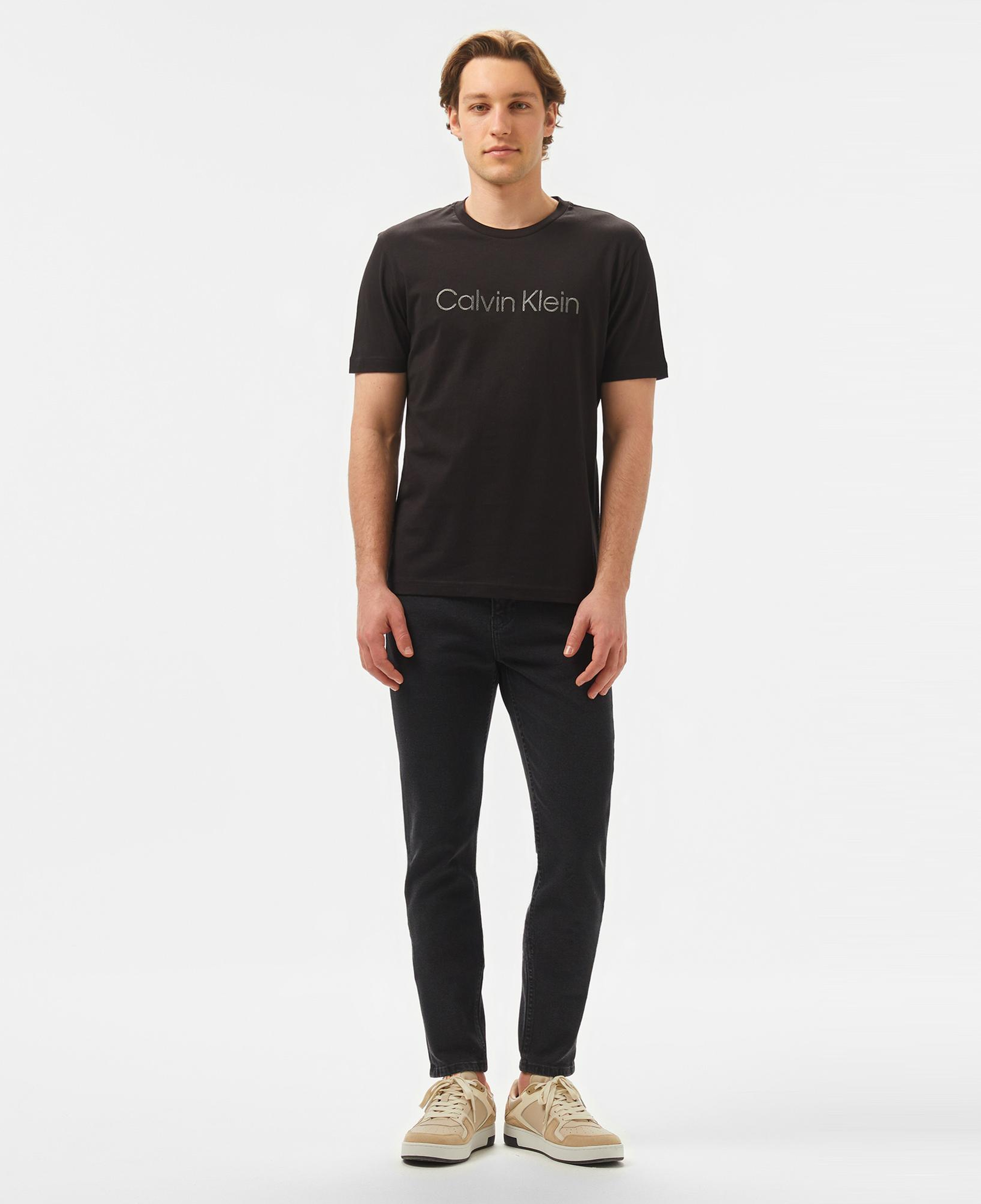 Calvin Klein Logo Erkek Siyah T-Shirt