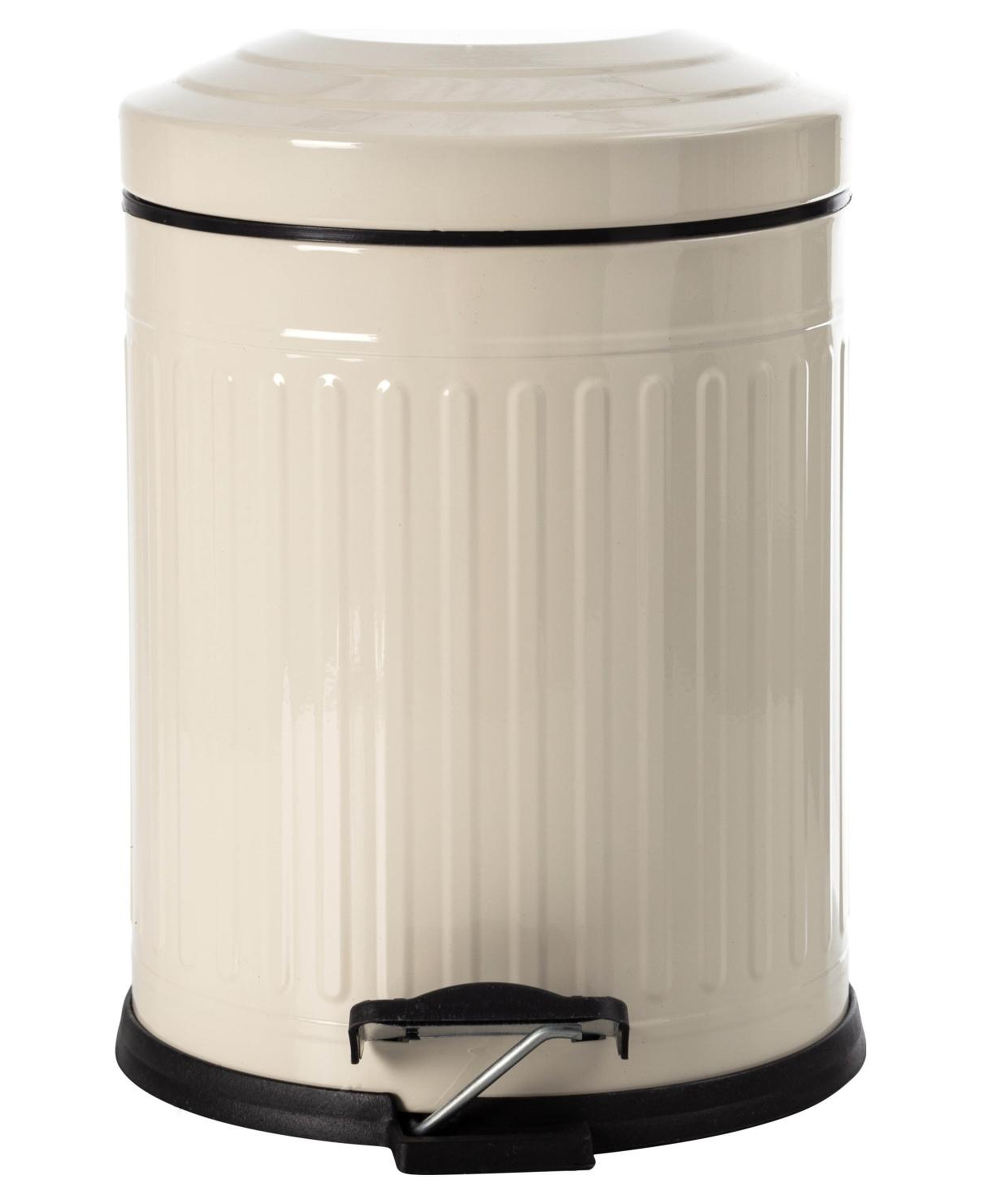 5LT PEDALLI VINTAGE ÇÖP KOVASI KREM