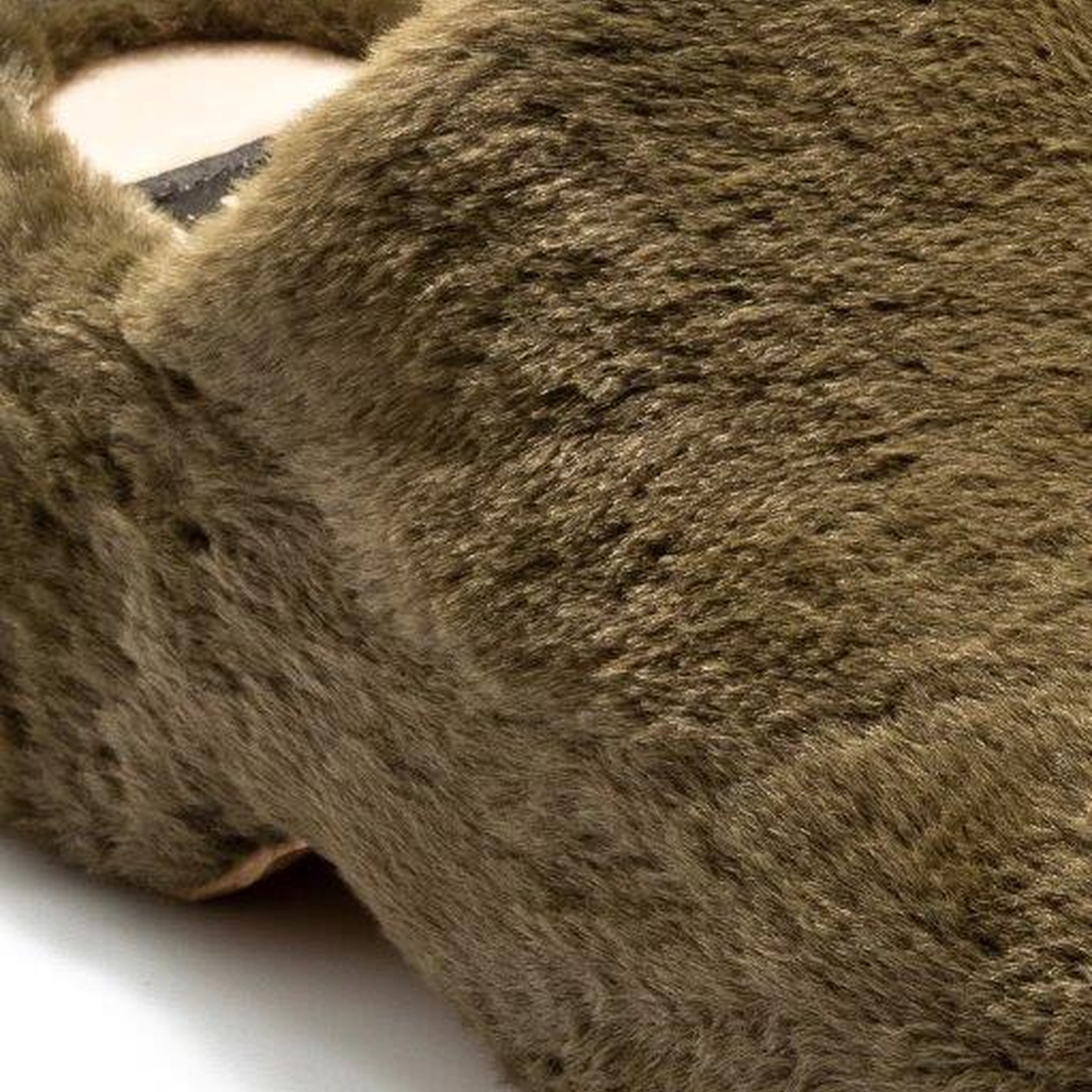 Lilo Peluş Kadın Topuklu Ev Terliği Haki 36/40