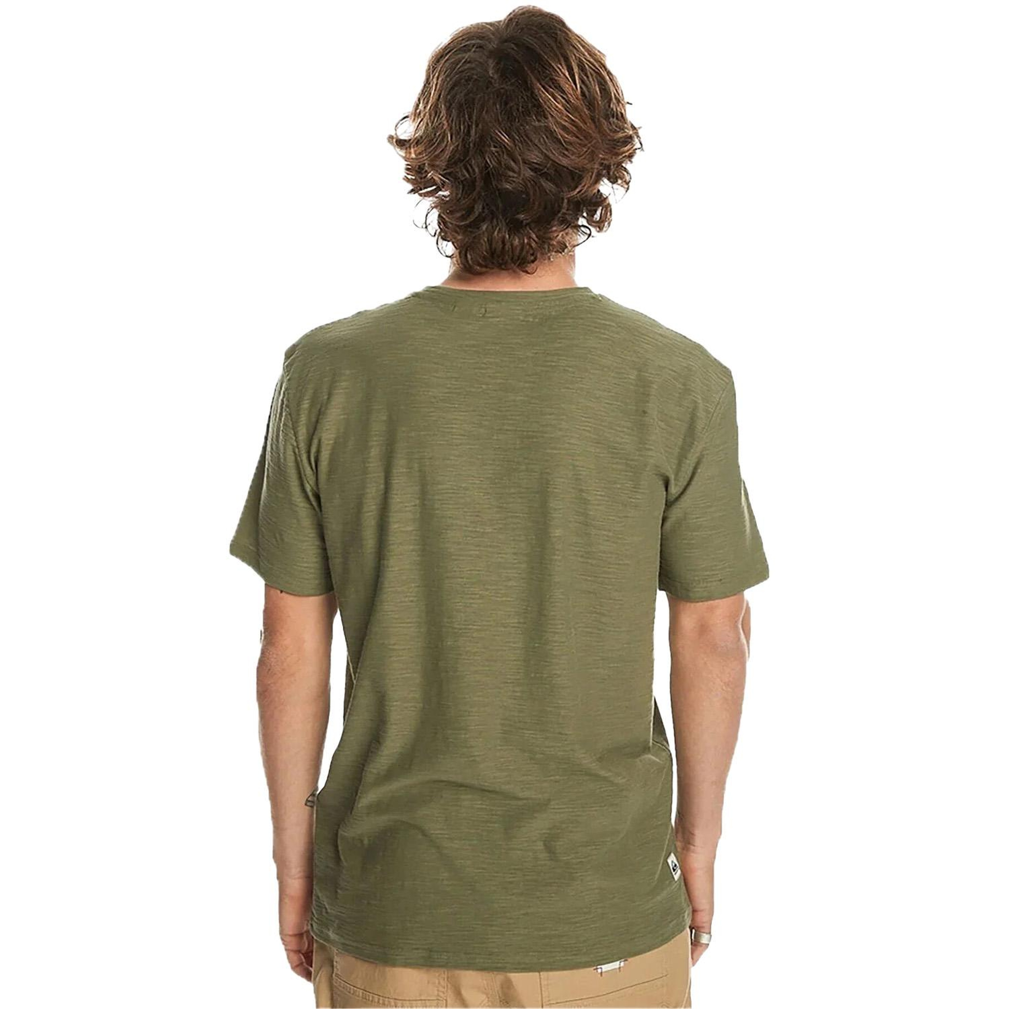 Quiksilver Slub Roundneck Erkek Yeşil Tişört