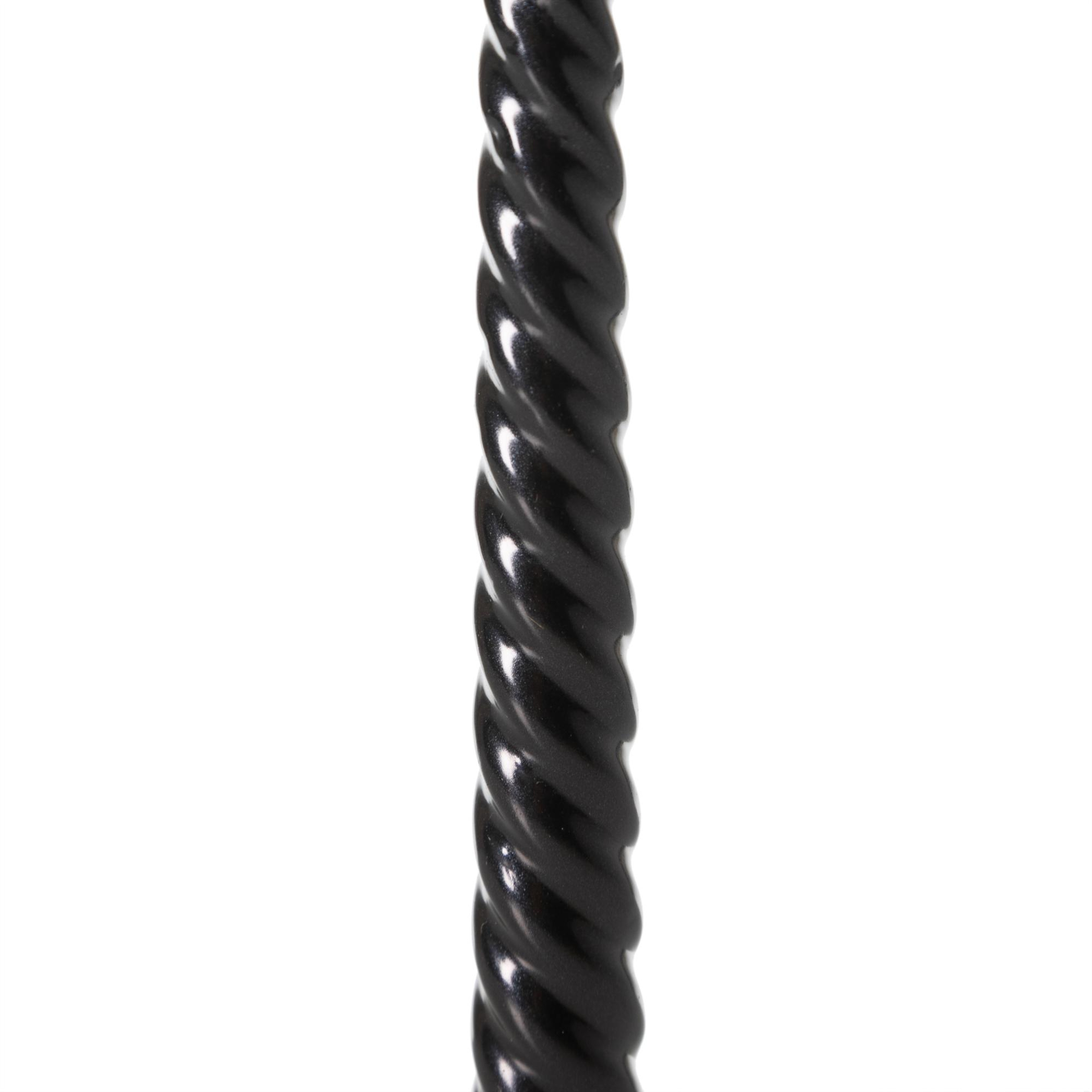2Lİ BURGULU ŞAMDAN MUM SİYAH 25CM