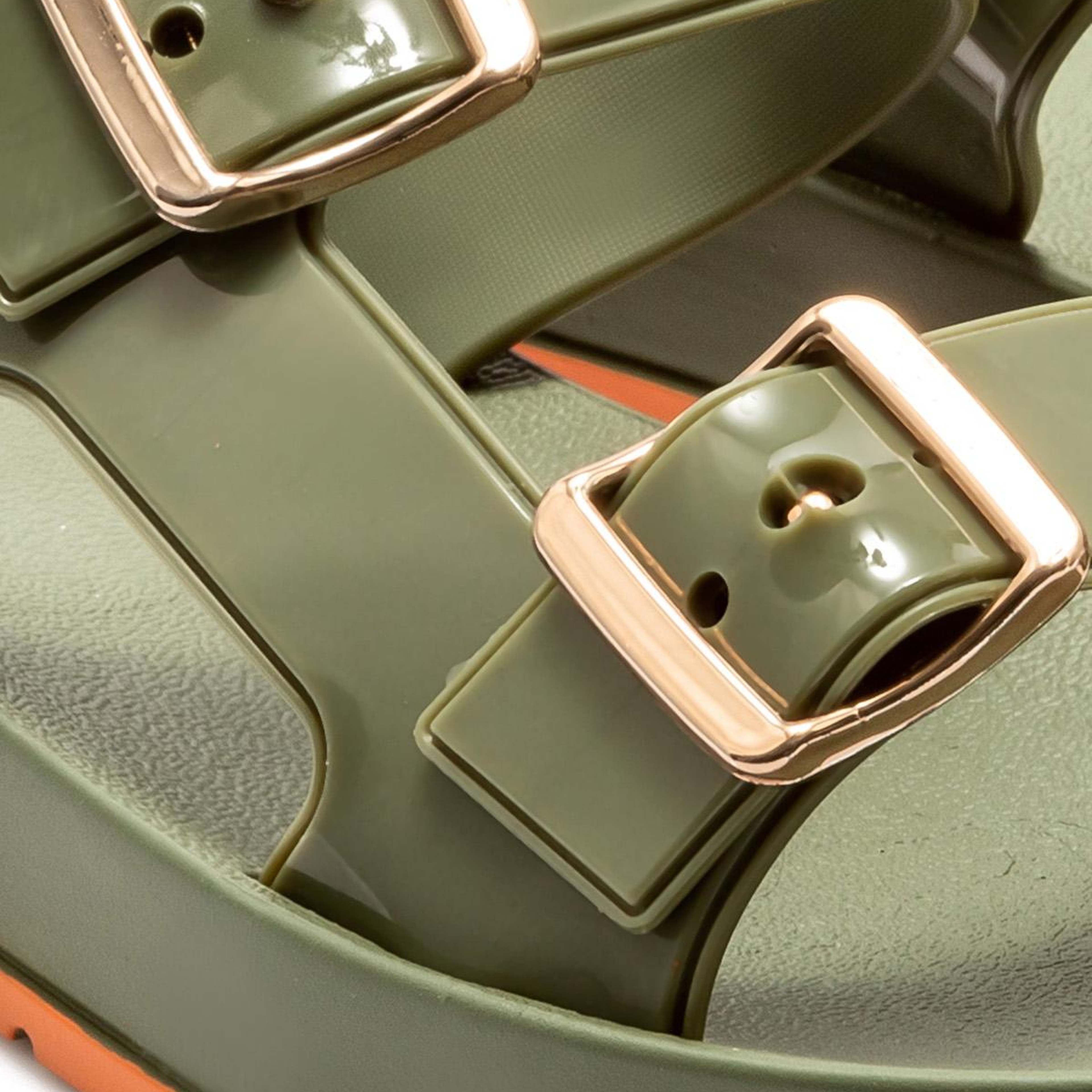 Flash Slide Çift Bantlı Kadın Terlik Haki 35/40