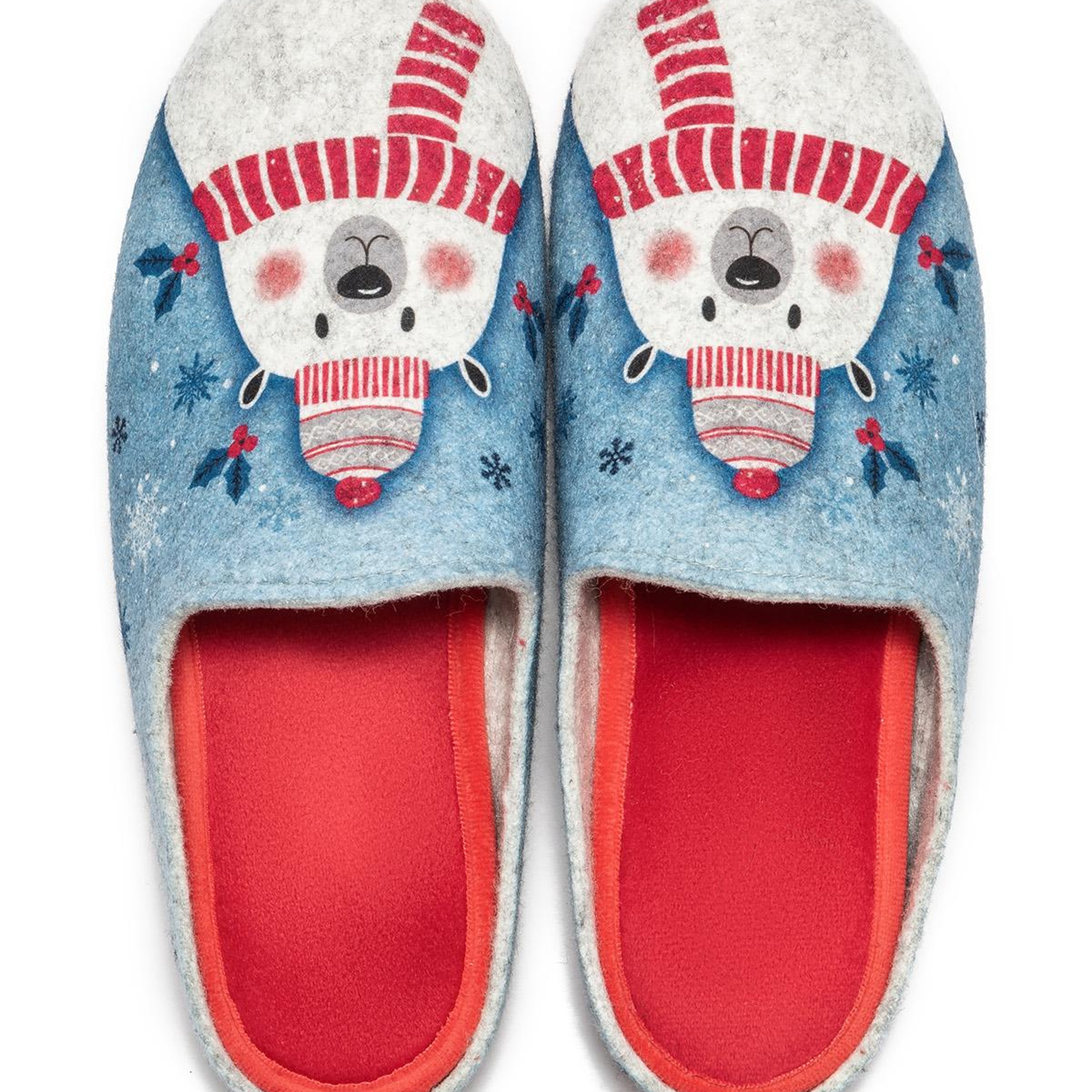 Kar Adam Kadın Ev Terliği Mavi 36/41