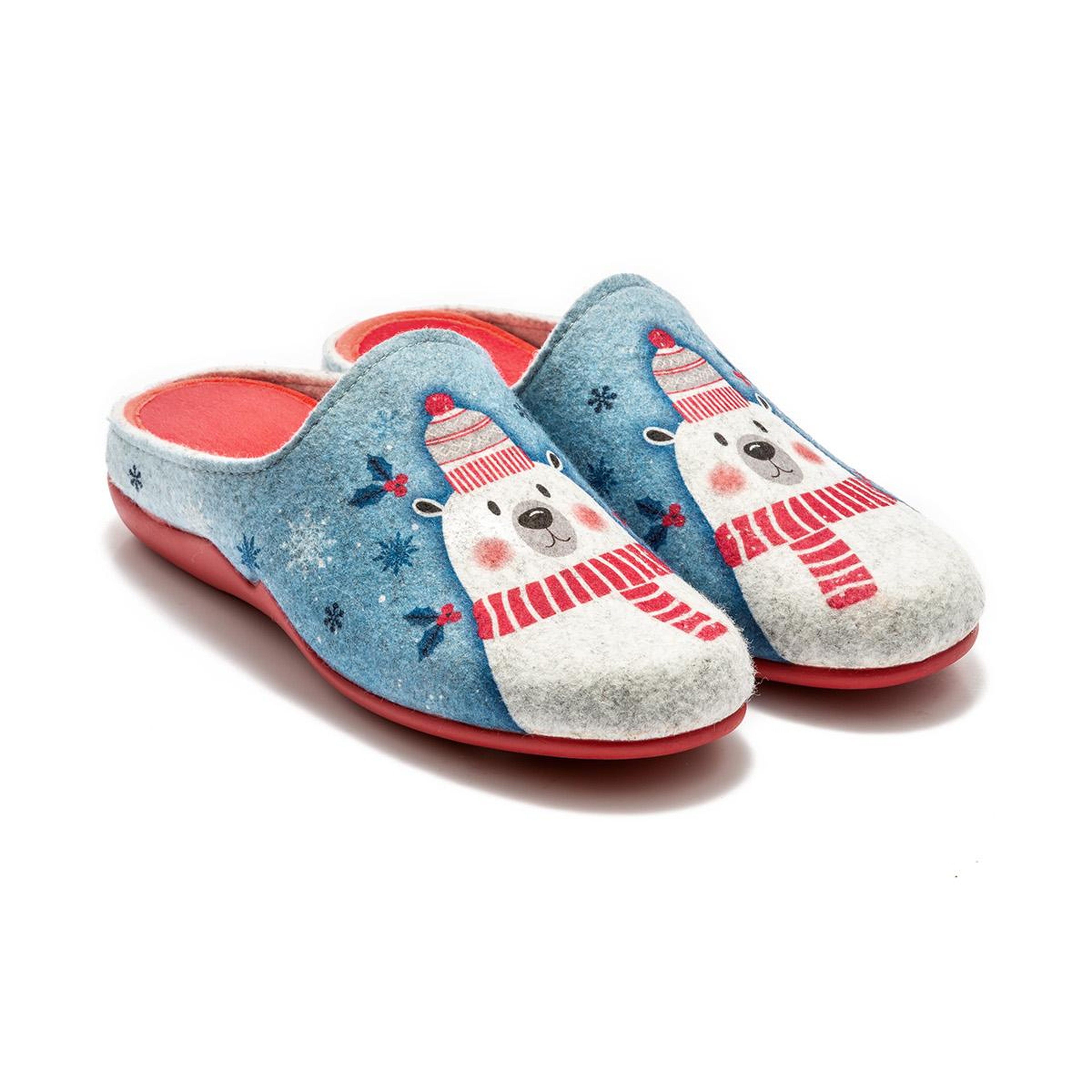 Kar Adam Kadın Ev Terliği Mavi 36/41