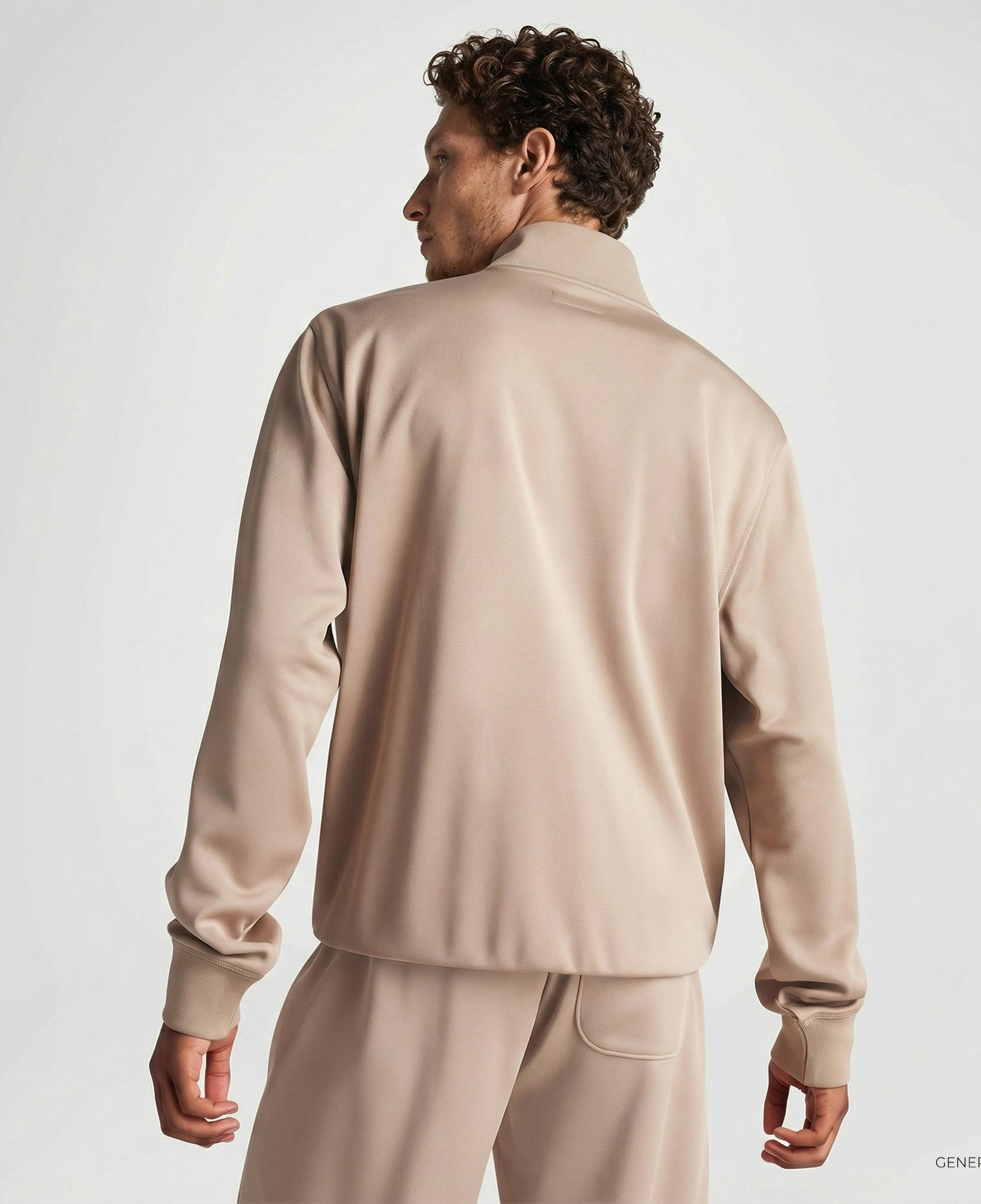 Converse Erkek Grafik Baskılı Bej Eşofman Üstü