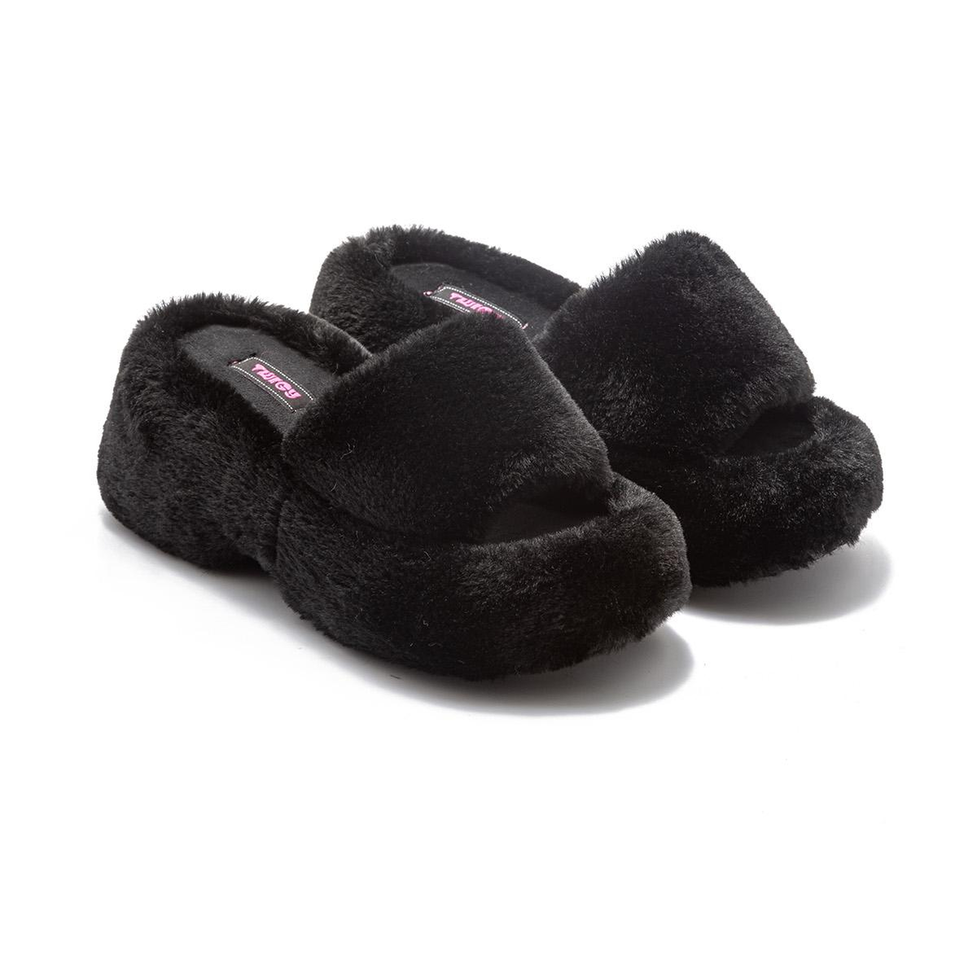 Lili Peluş Kadın Topuklu Ev Terliği Siyah 36/40