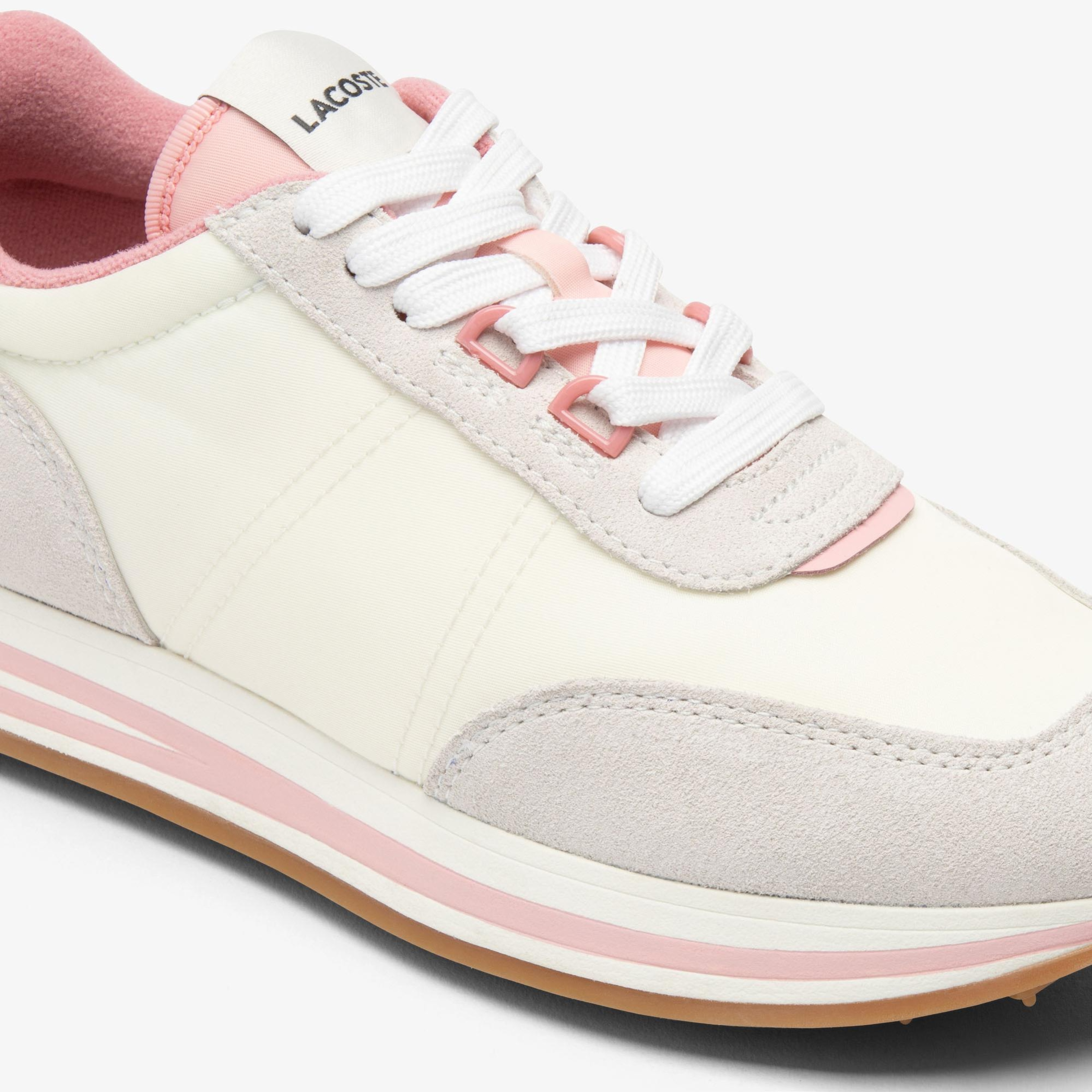 Lacoste L-Spin Stripe Sole Kadın Bej Sneaker