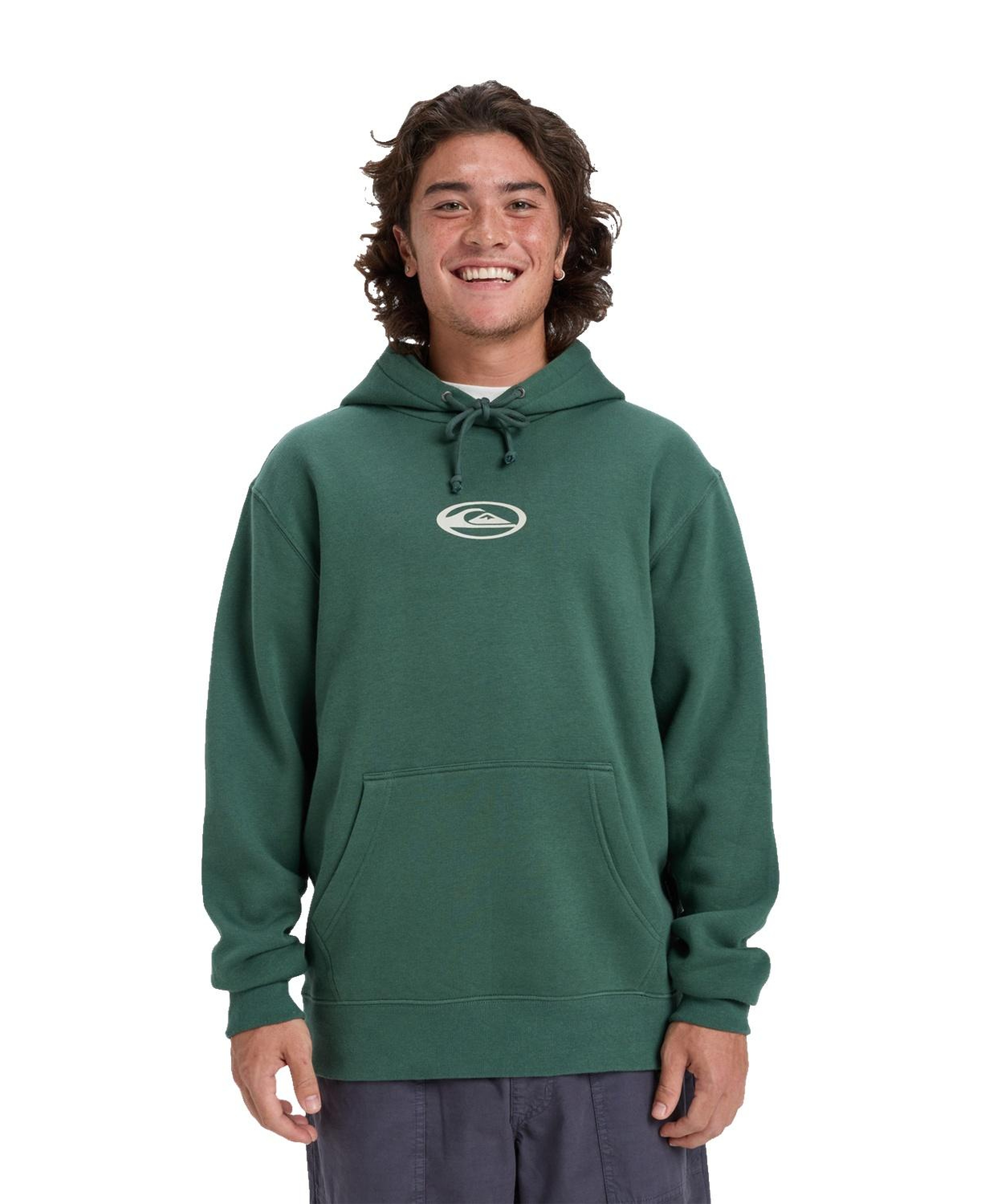 Quiksilver Salt Water Graphic Hoodie Erkek Yeşil Sweatshirt