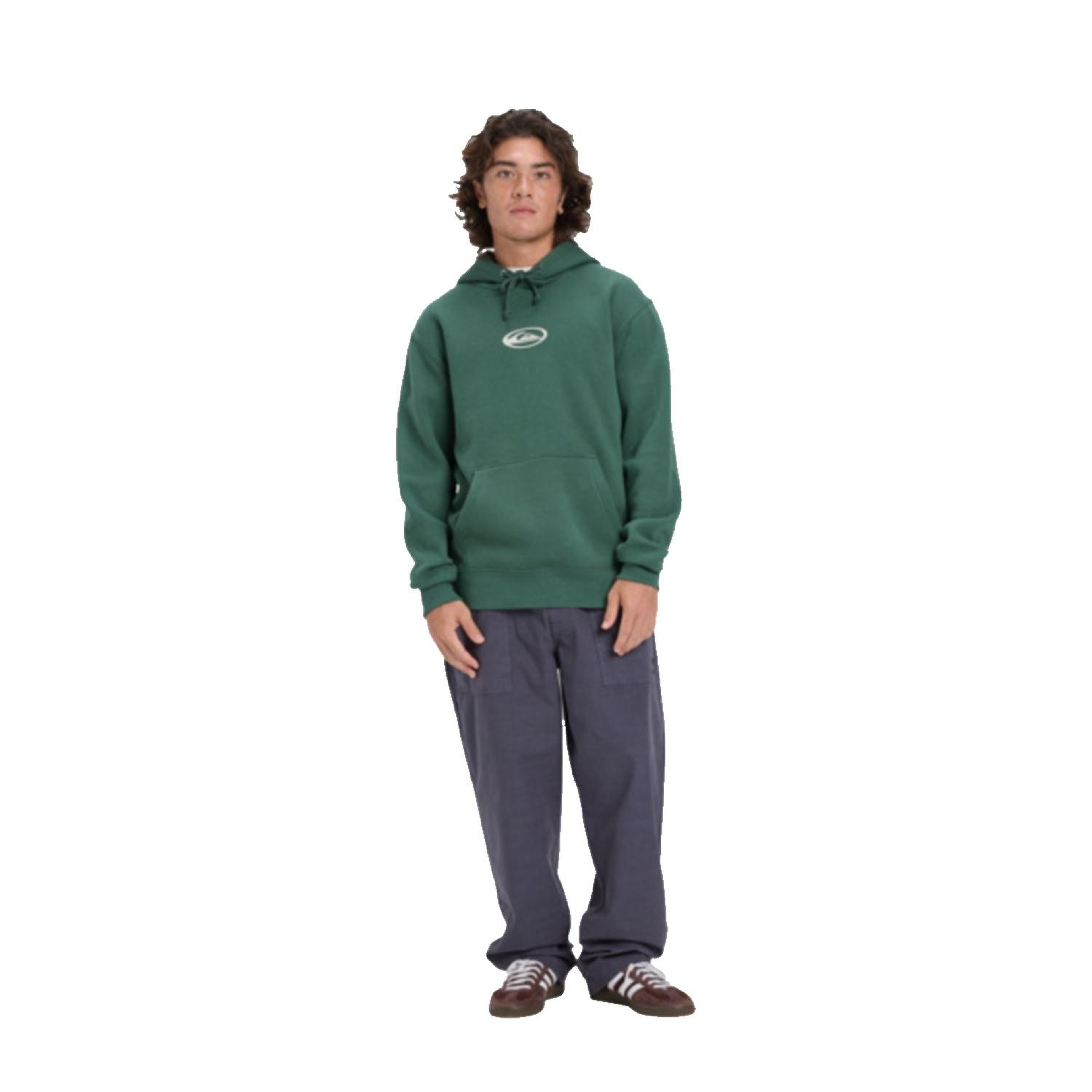 Quiksilver Salt Water Graphic Hoodie Erkek Yeşil Sweatshirt