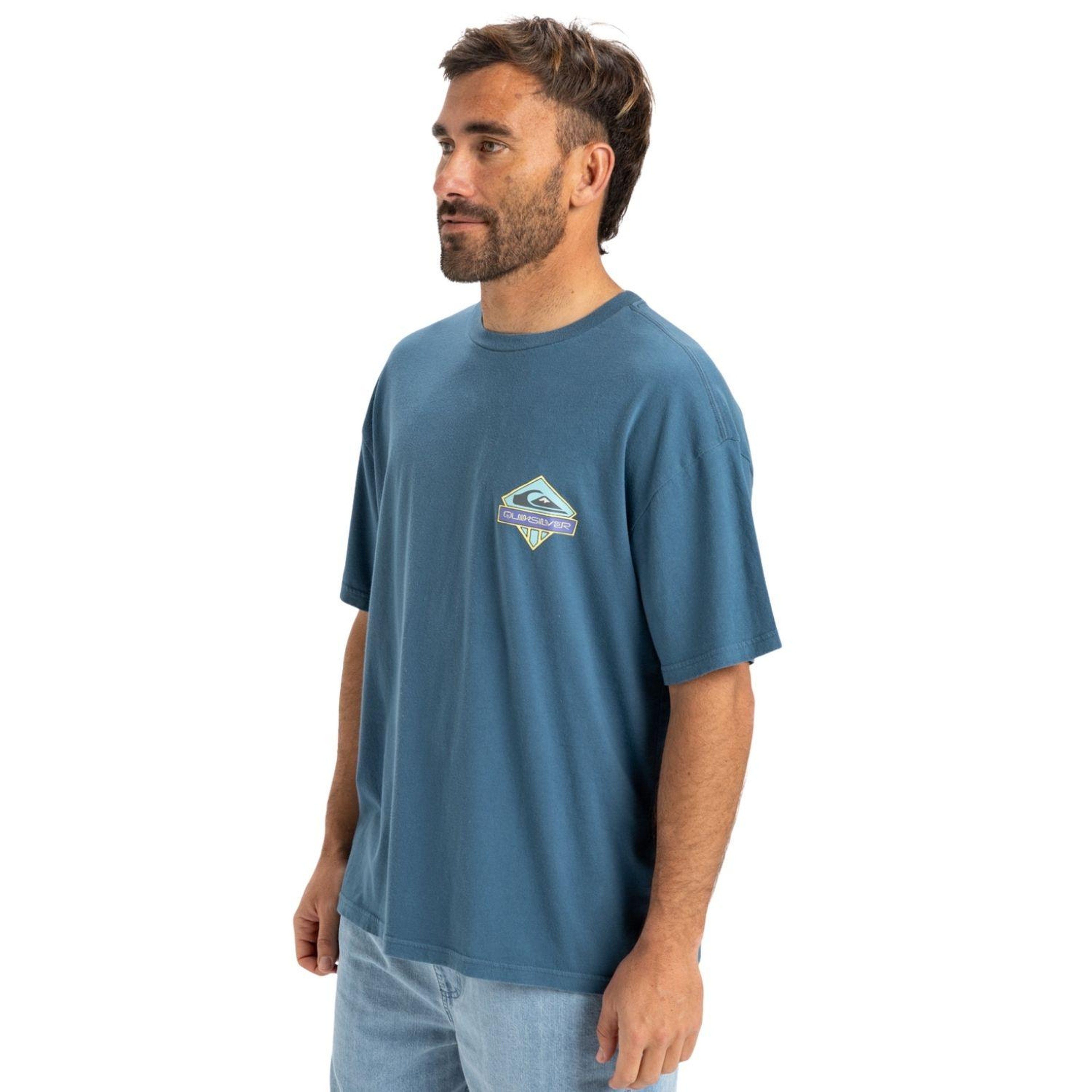 Quiksilver Gh Qs Crystal Jet Erkek Yeşil Tişört